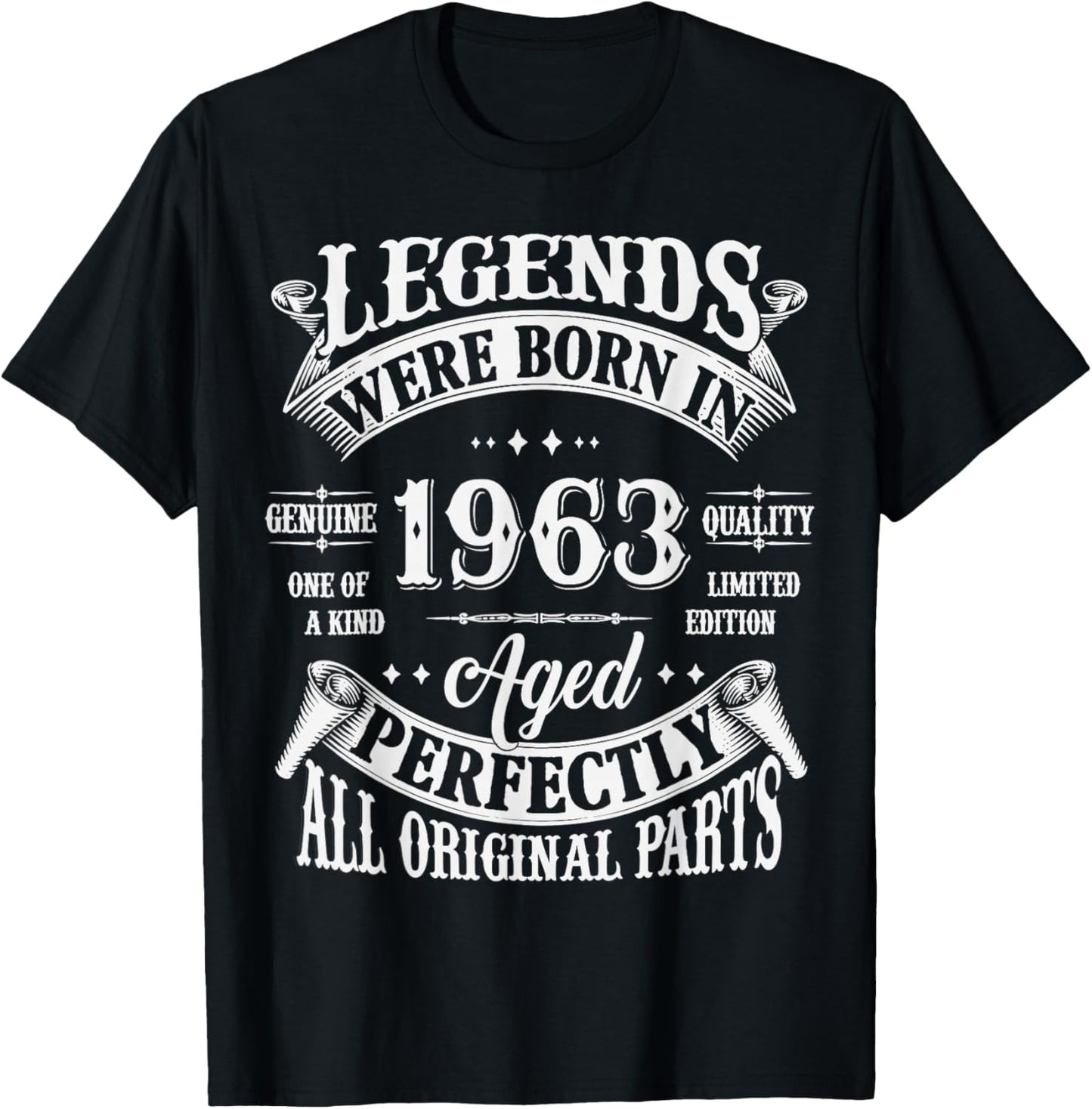 62nd Birthday Tee 62 Years Old Vintage Legends Born In 1963 T-Shirt