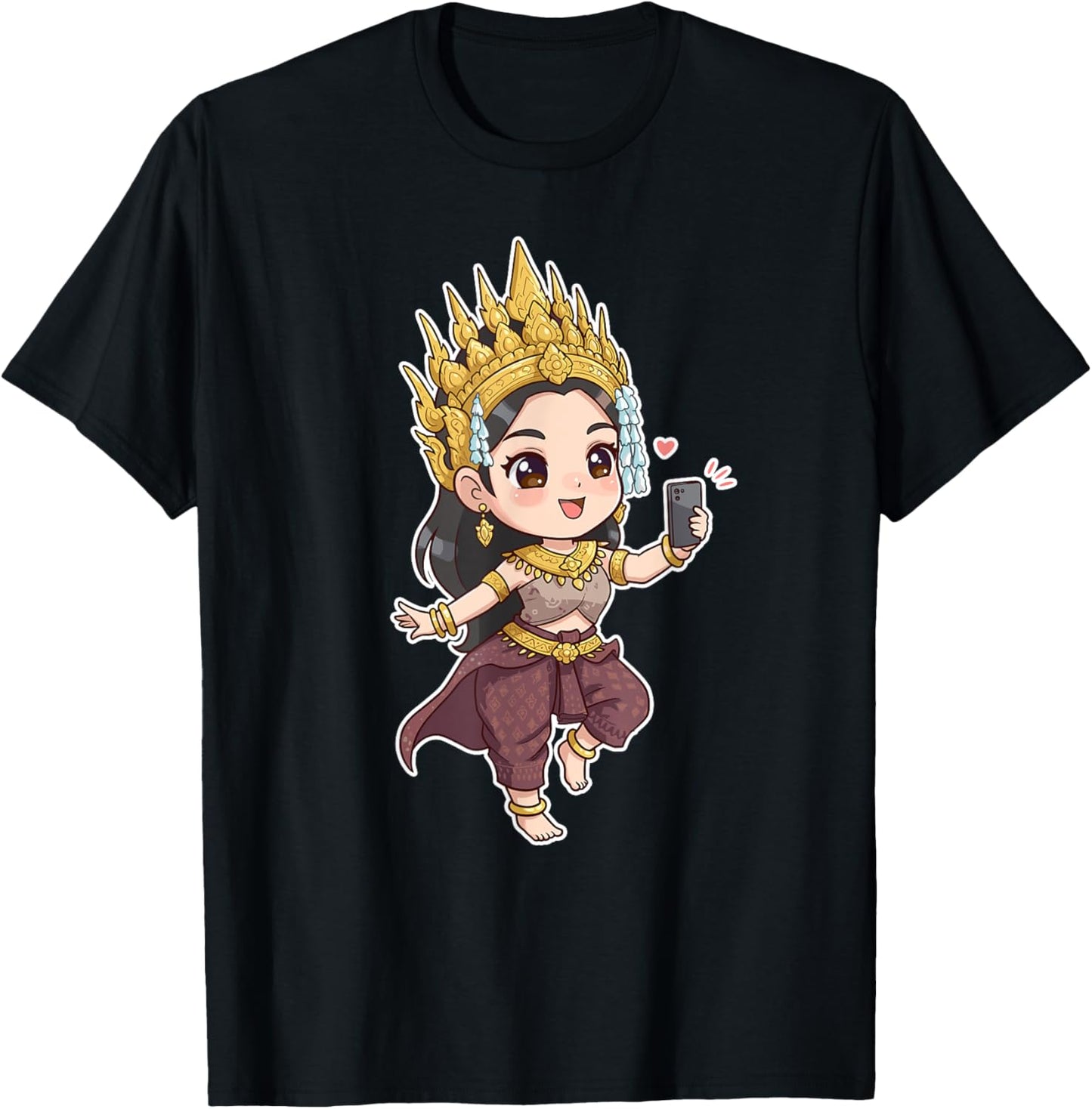 Cute Khmer Apsara Cambodian Chibi Cartoon Ar