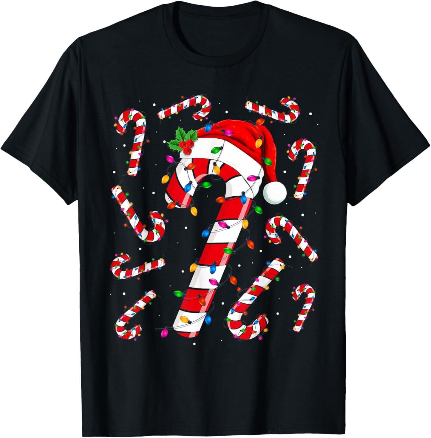 Red and White Candy Cane Santa Christmas Funny Xmas Lights