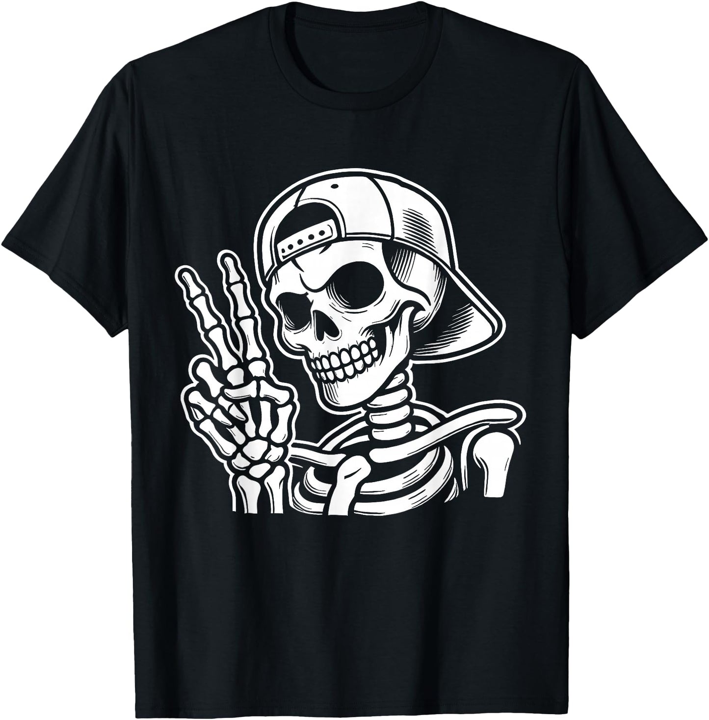 Skeleton Hand Peace Sign Retro Halloween Skeleton Hand Sign