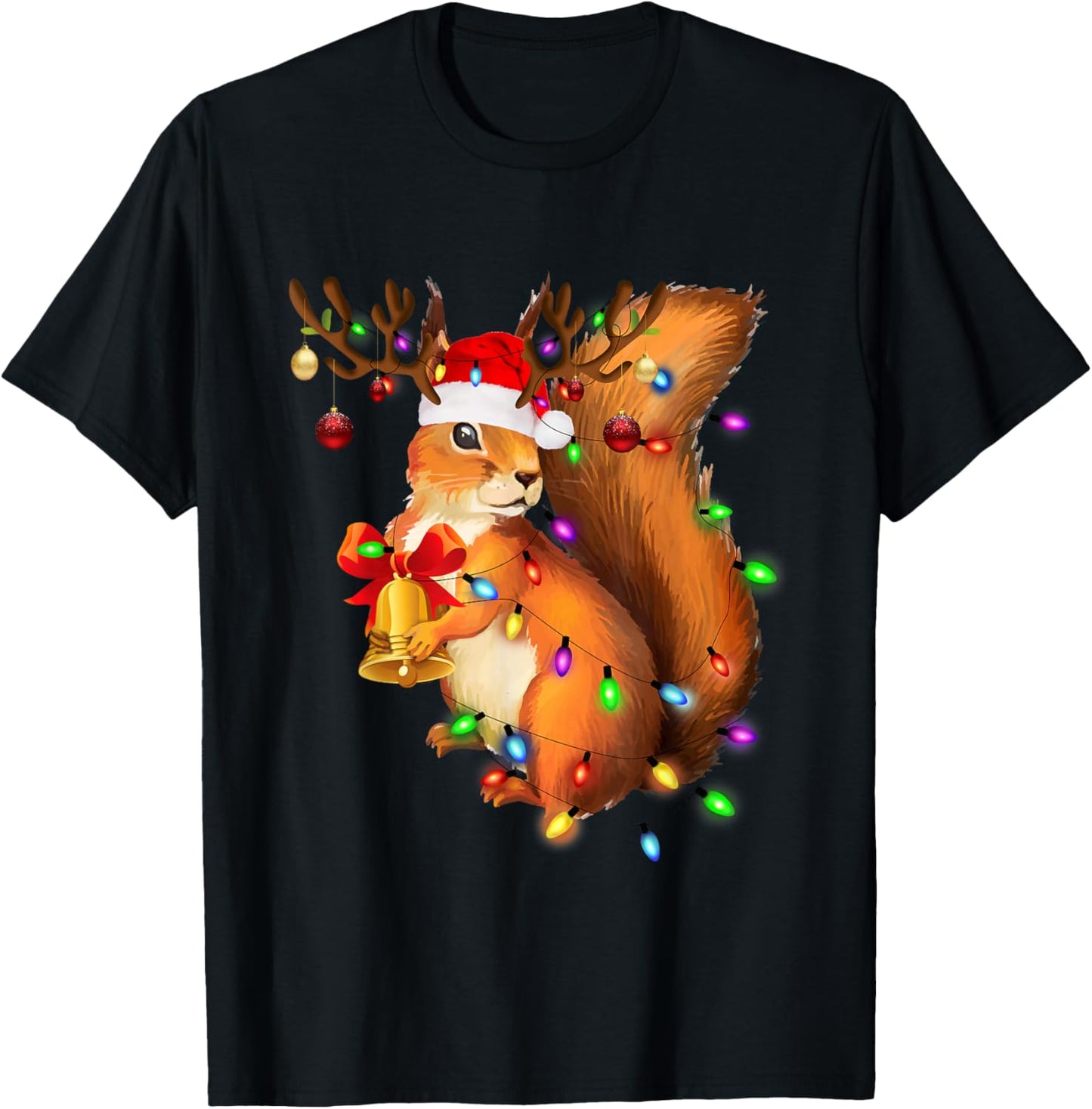 Squirrel Christmas Light Family Matching Sweater Pajama Xmas