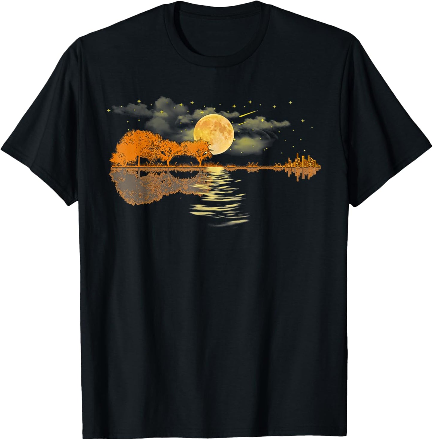 Guitar Lake Reflections Love Musician Acoustic Guitar