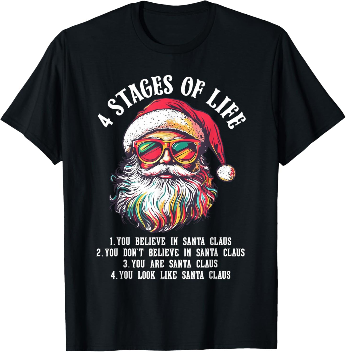 Funny Santa 4 Stages of Life Christmas