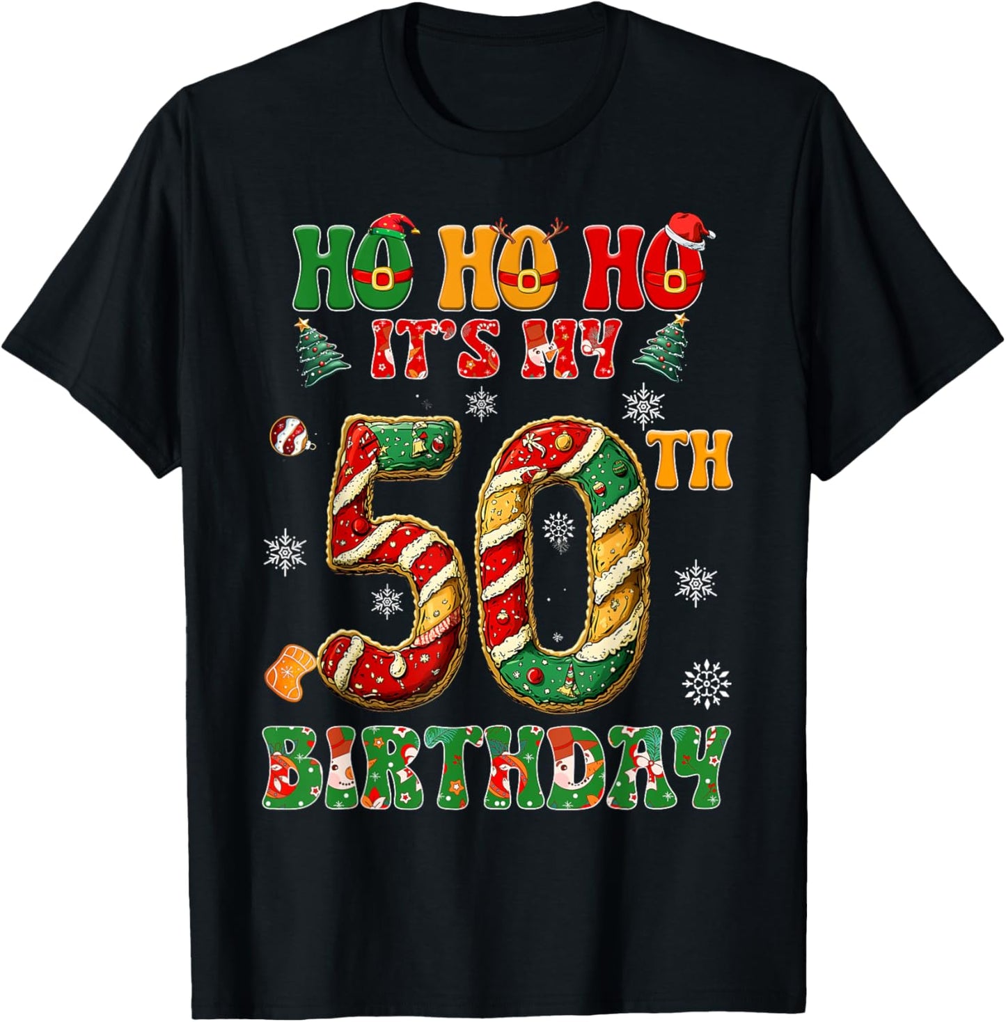 Ho Ho Ho It's My 50th Birthday Xmas Candy Cane 50 Years Old