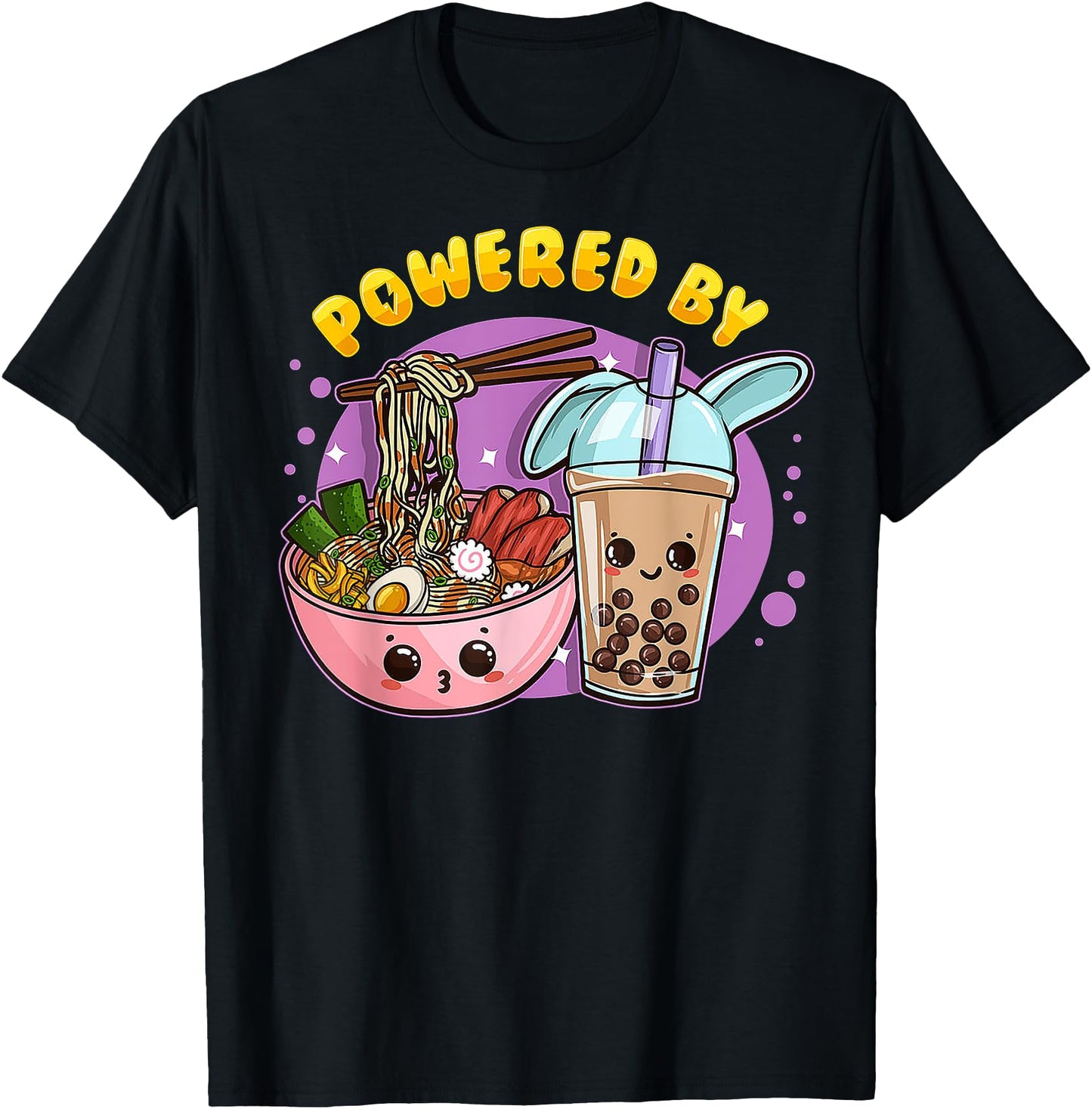 Powered By Ramen Bubble Tea Boba Kawaii Japanese Anime Lover