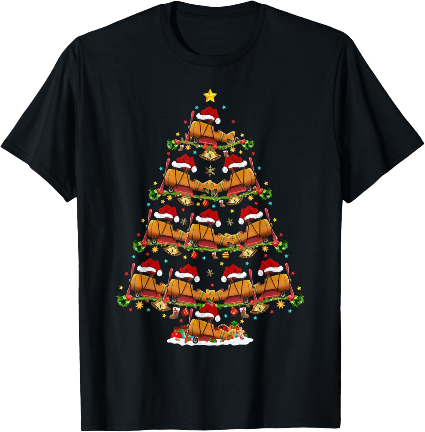 Funny Airplane Christmas Tree Lights Santa Airplane Xmas