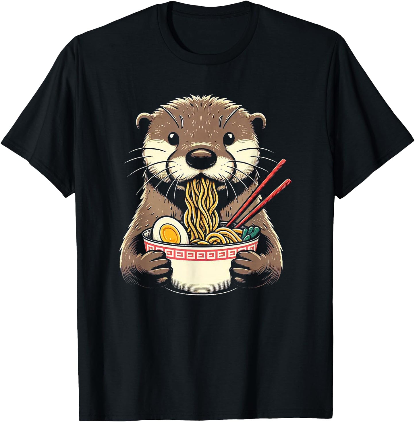 Otter Eating Ramen Japanese Noodles Soup