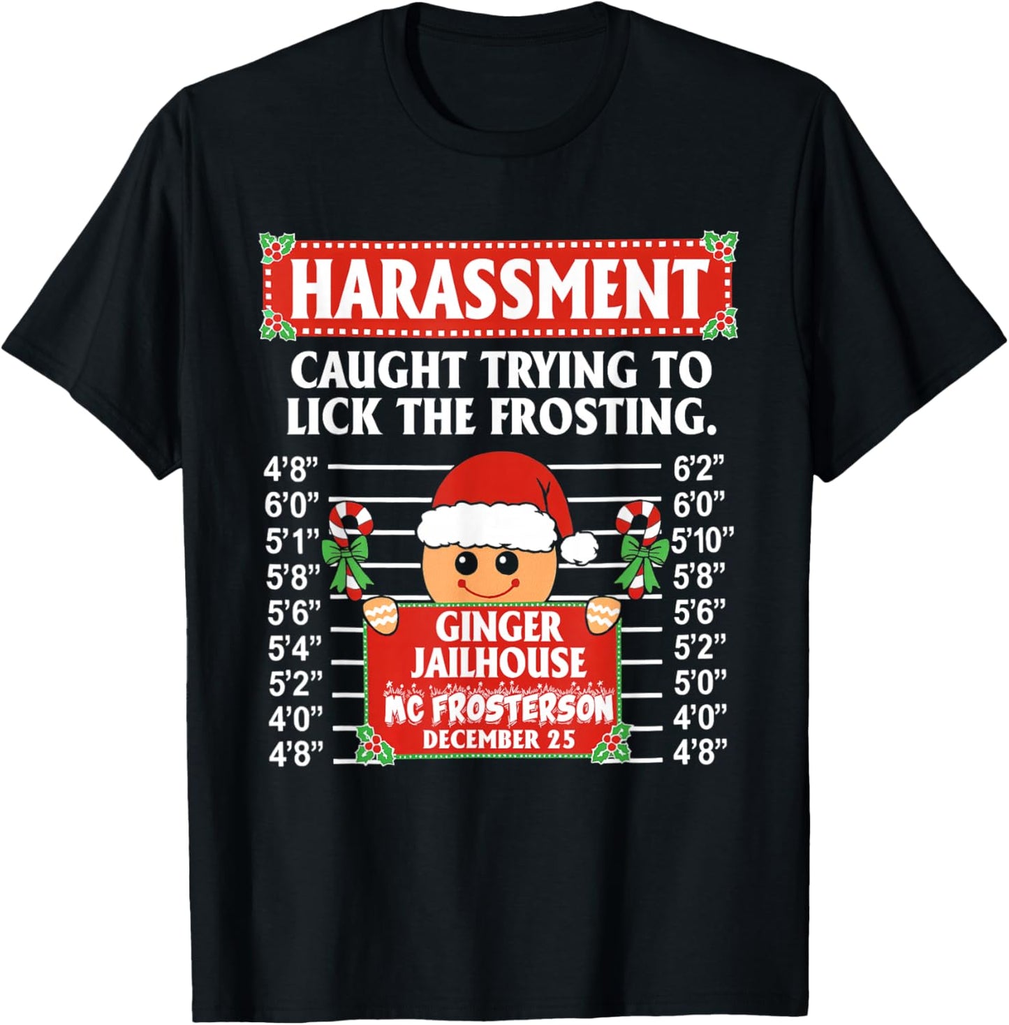 Gingerbread Christmas Licking Frosting Funny Pun