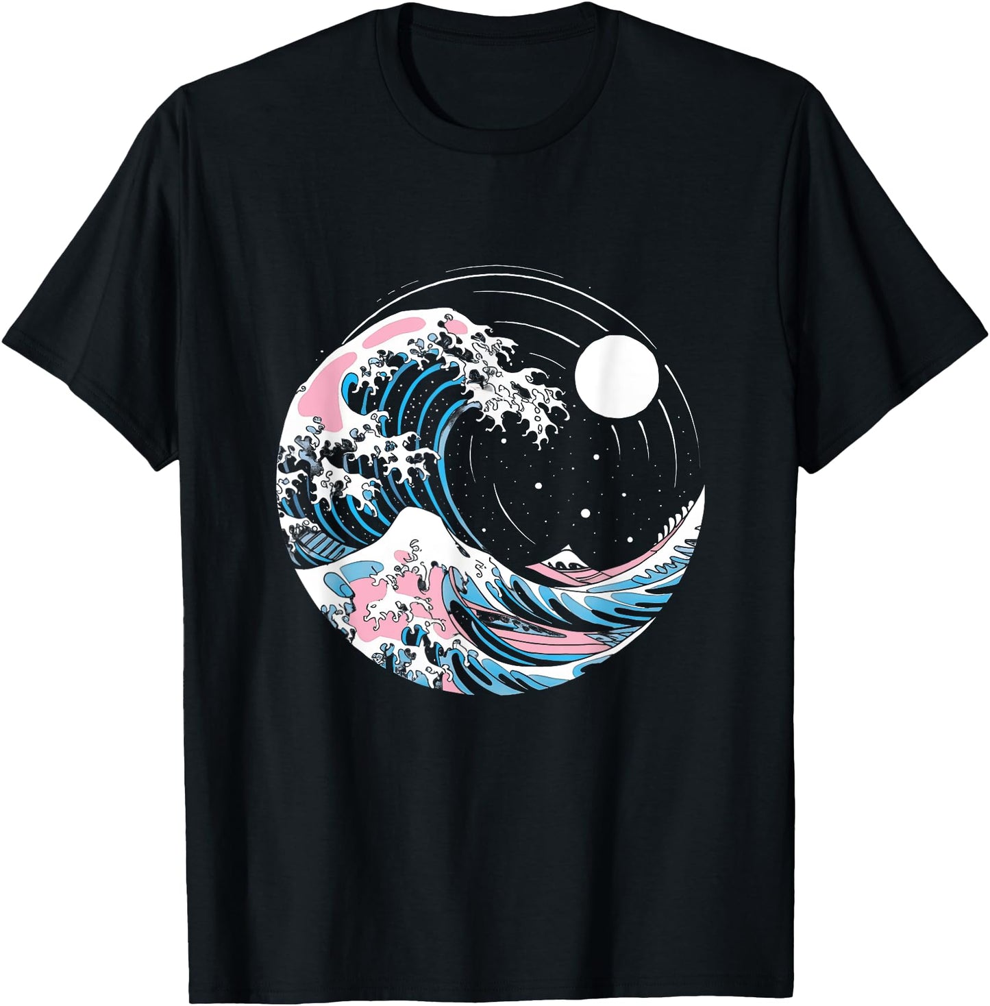 Transgender Pride LGBTQ Trans Flag Japanese Wave Art LGBT