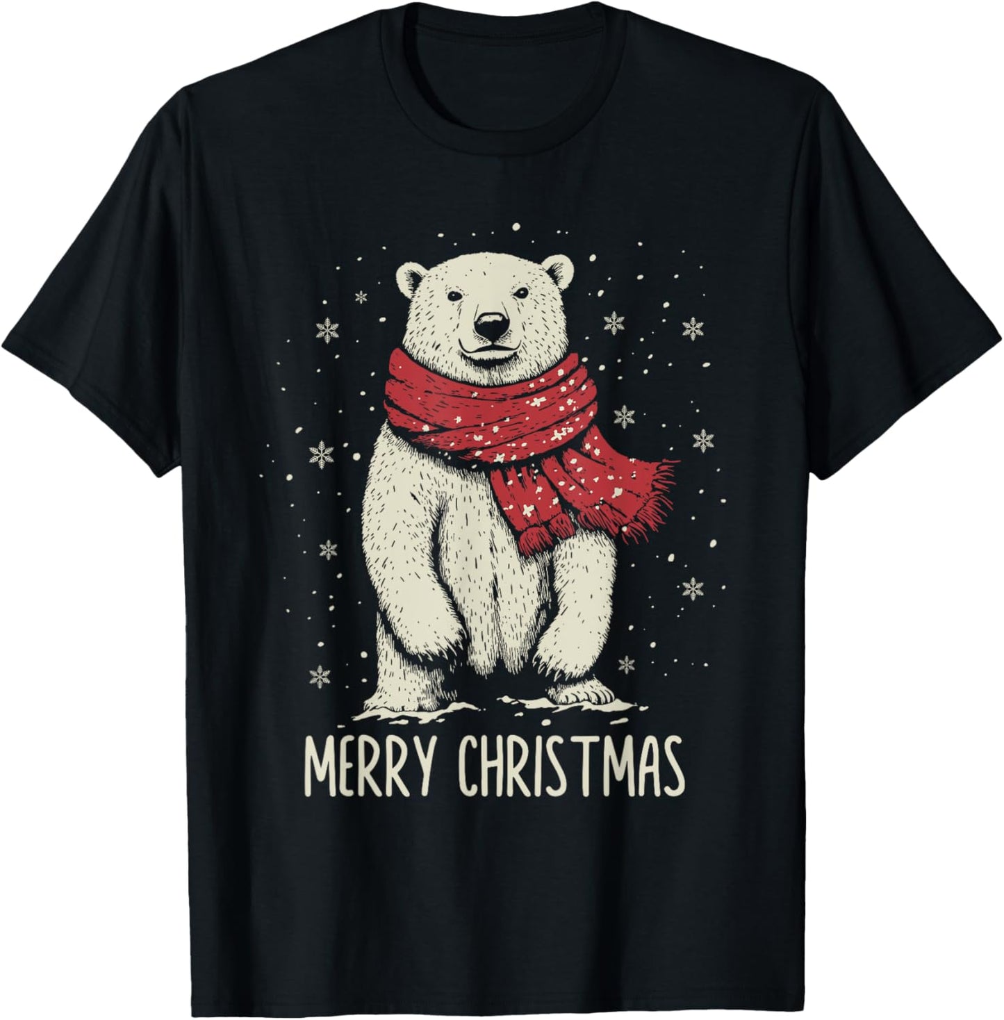 Cute Polar Bear Scarf Merry Christmas Xmas Holidays Kids