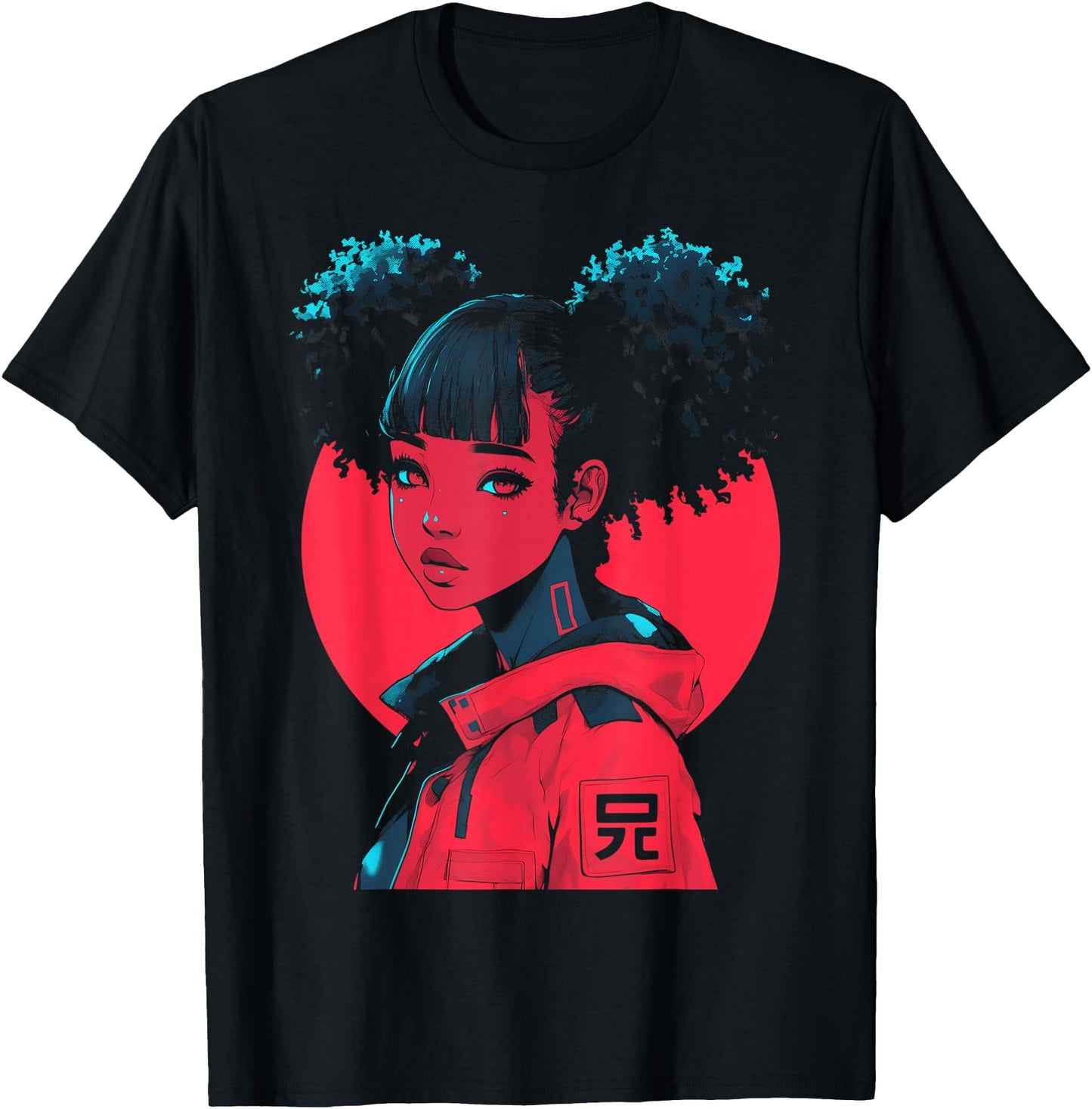 Harajuku Cyberpunk Black Girl Anime Manga Waifu Japanese