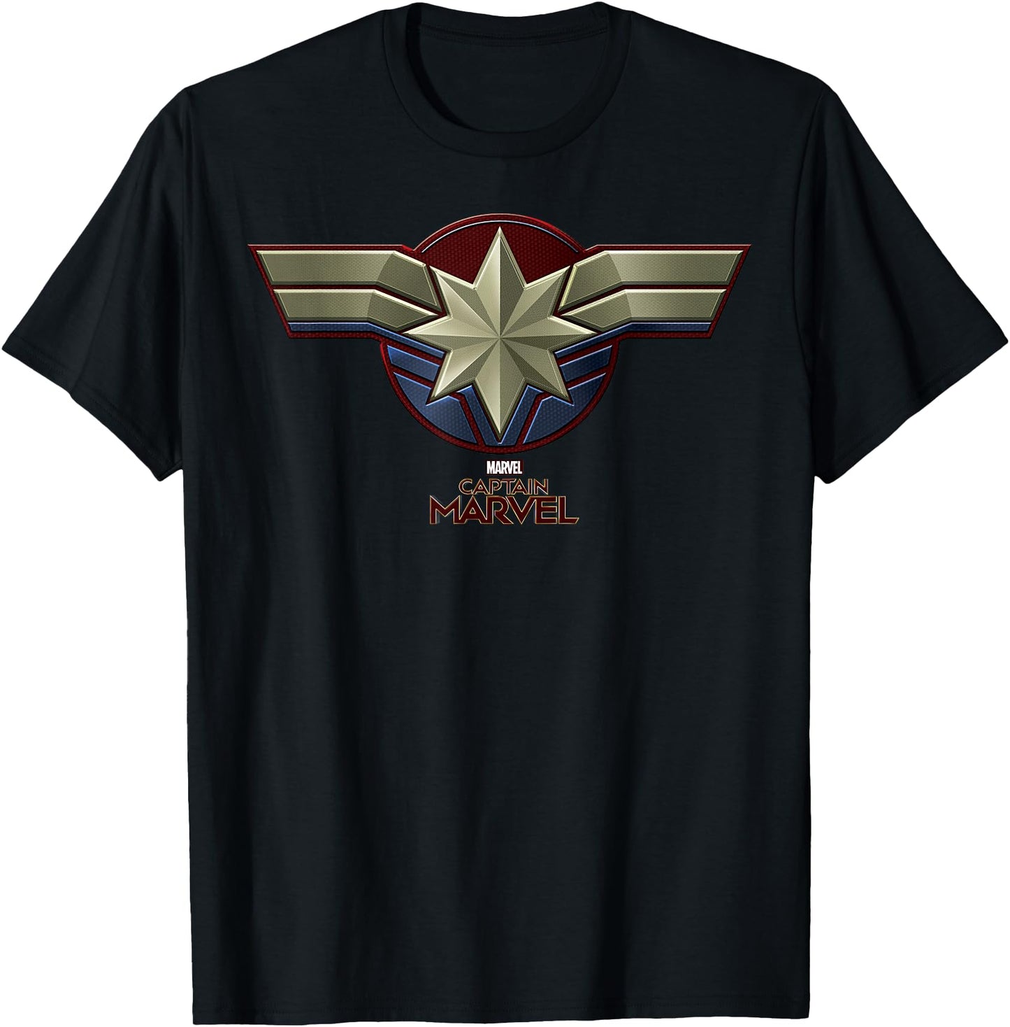 Marvel Captain Marvel Movie Chest Symbol T-Shirt