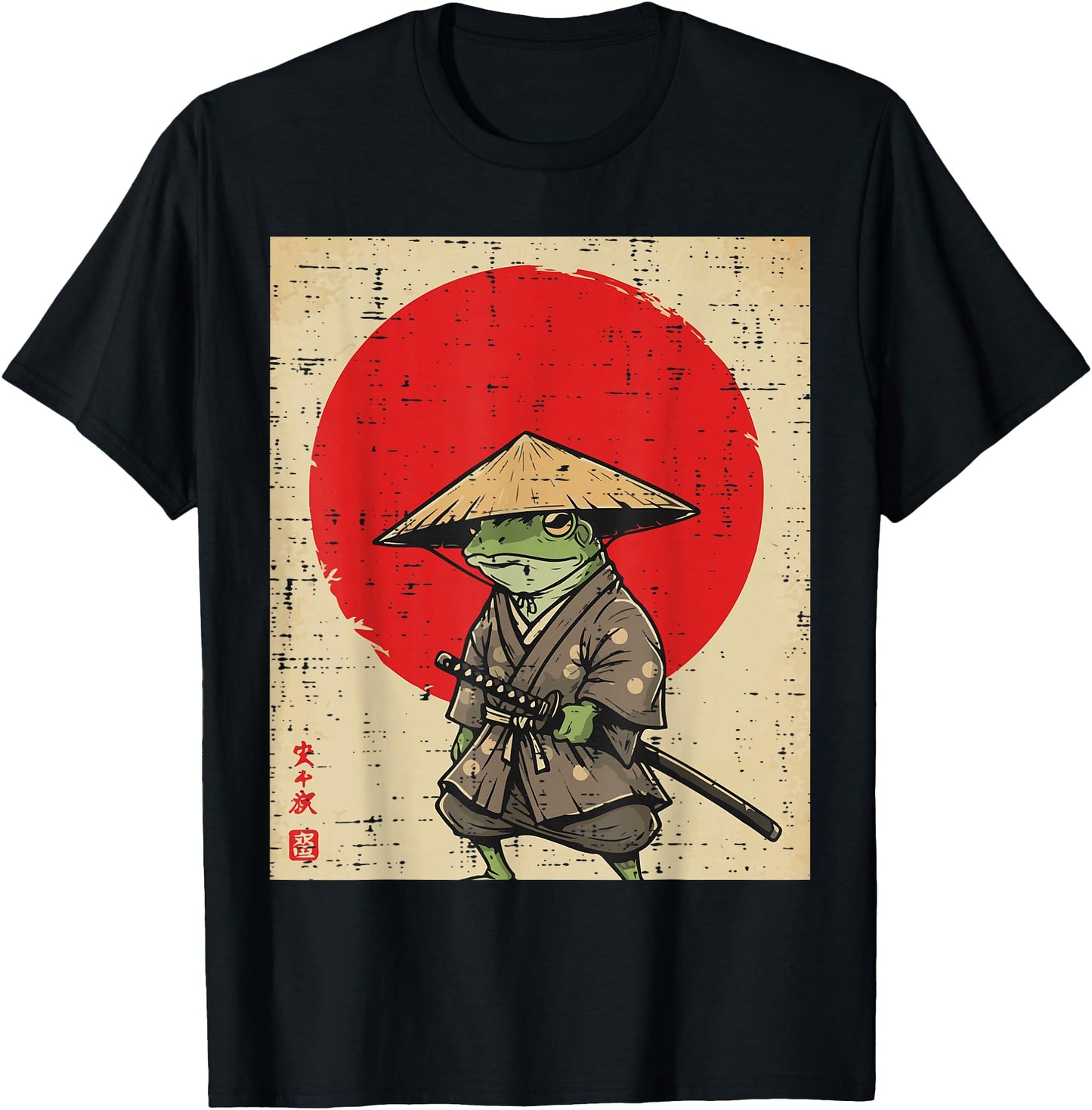Japanese Frog Samurai Katana Sun Kimono Art Men Women