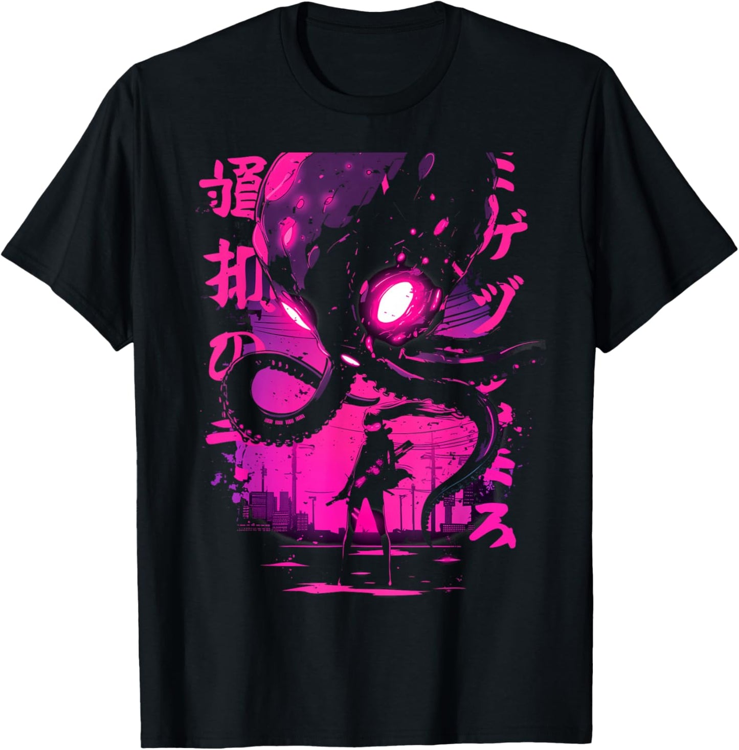 Cyberpunk Anime Girl Kaiju Octopus Manga Gothic Japanese