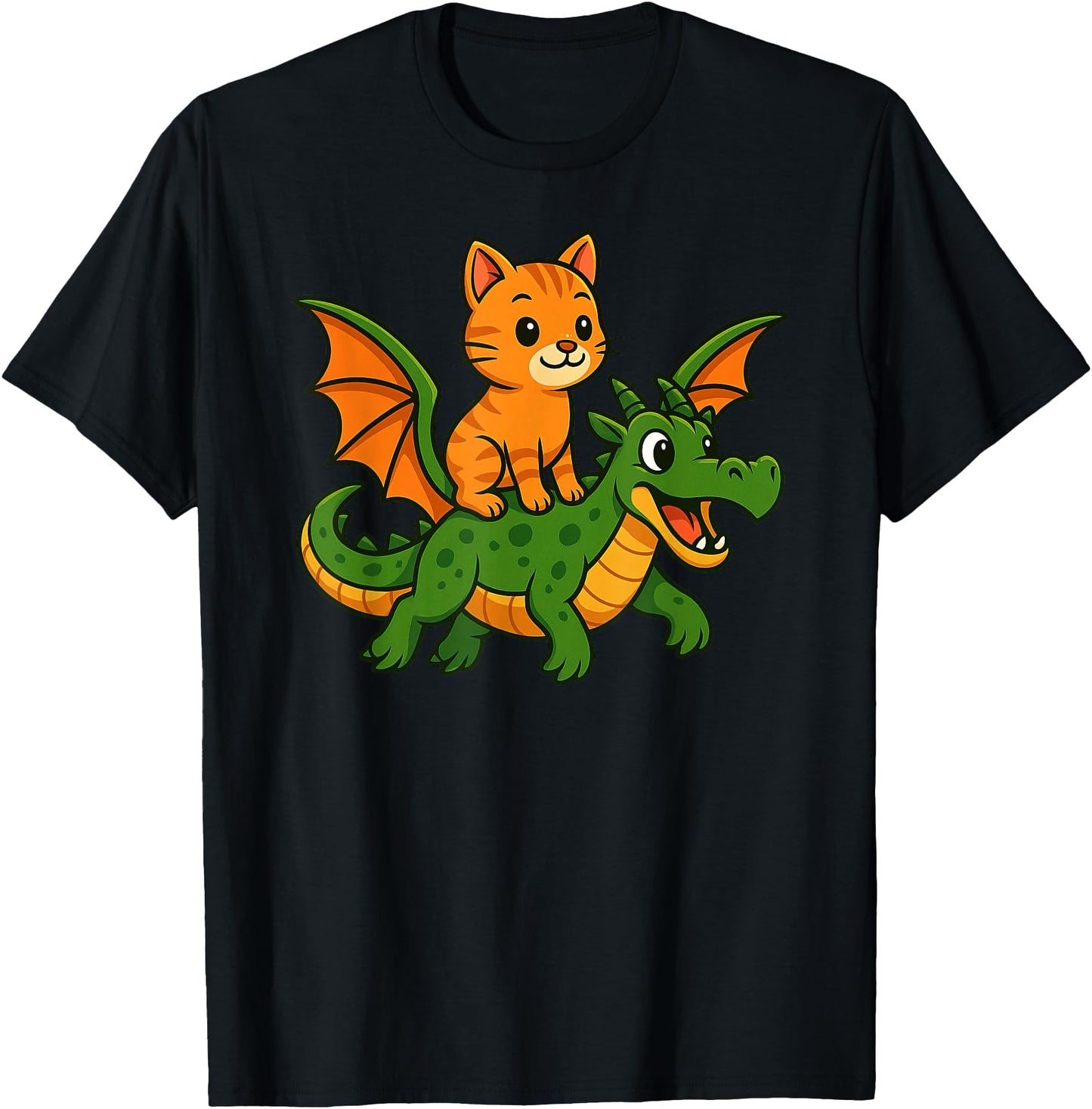 Orange Cat Dragon Riding Animal Lover Mom Dad