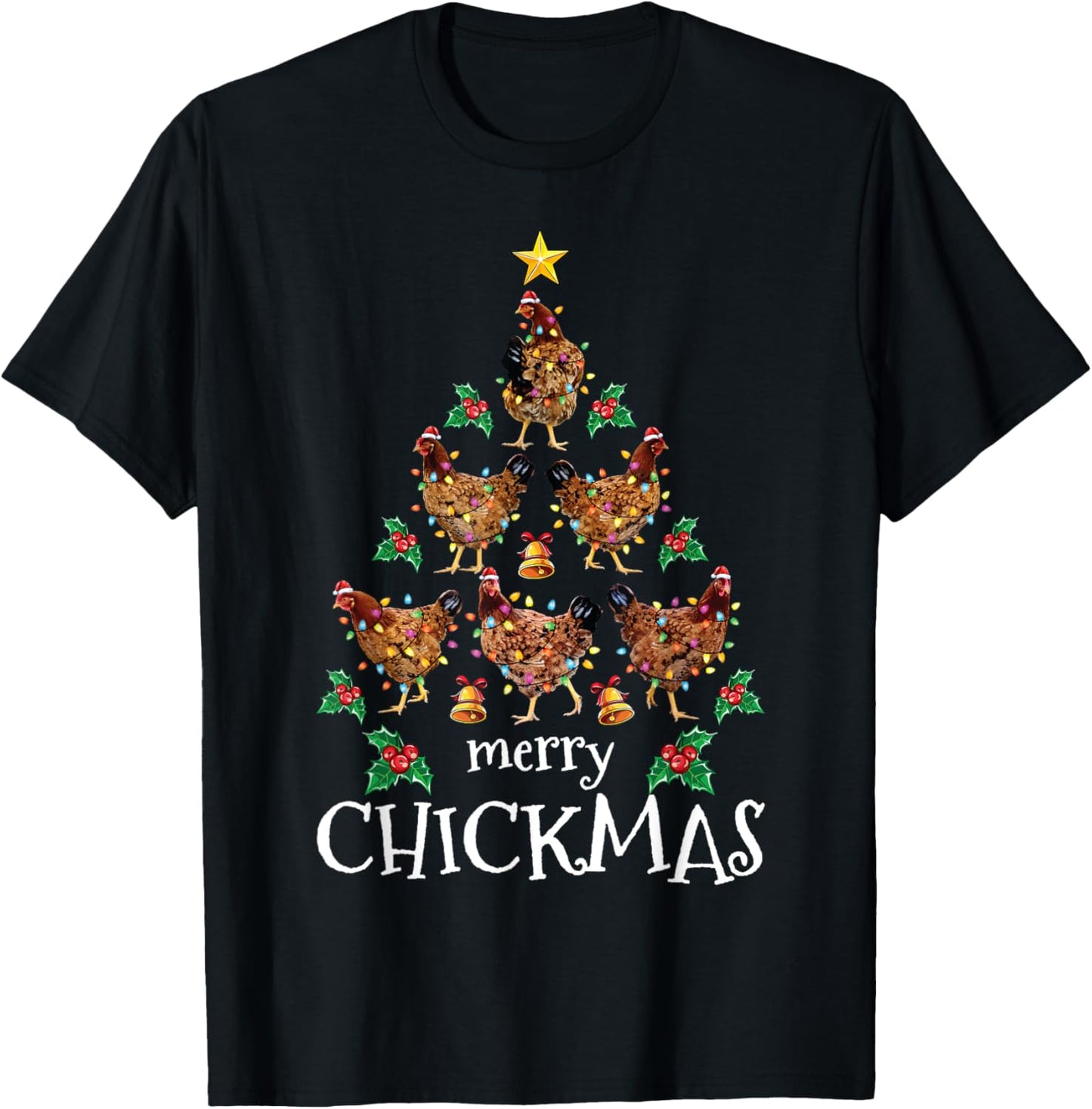 Christmas Chicken Tree Xmas Funny Merry Chickmas