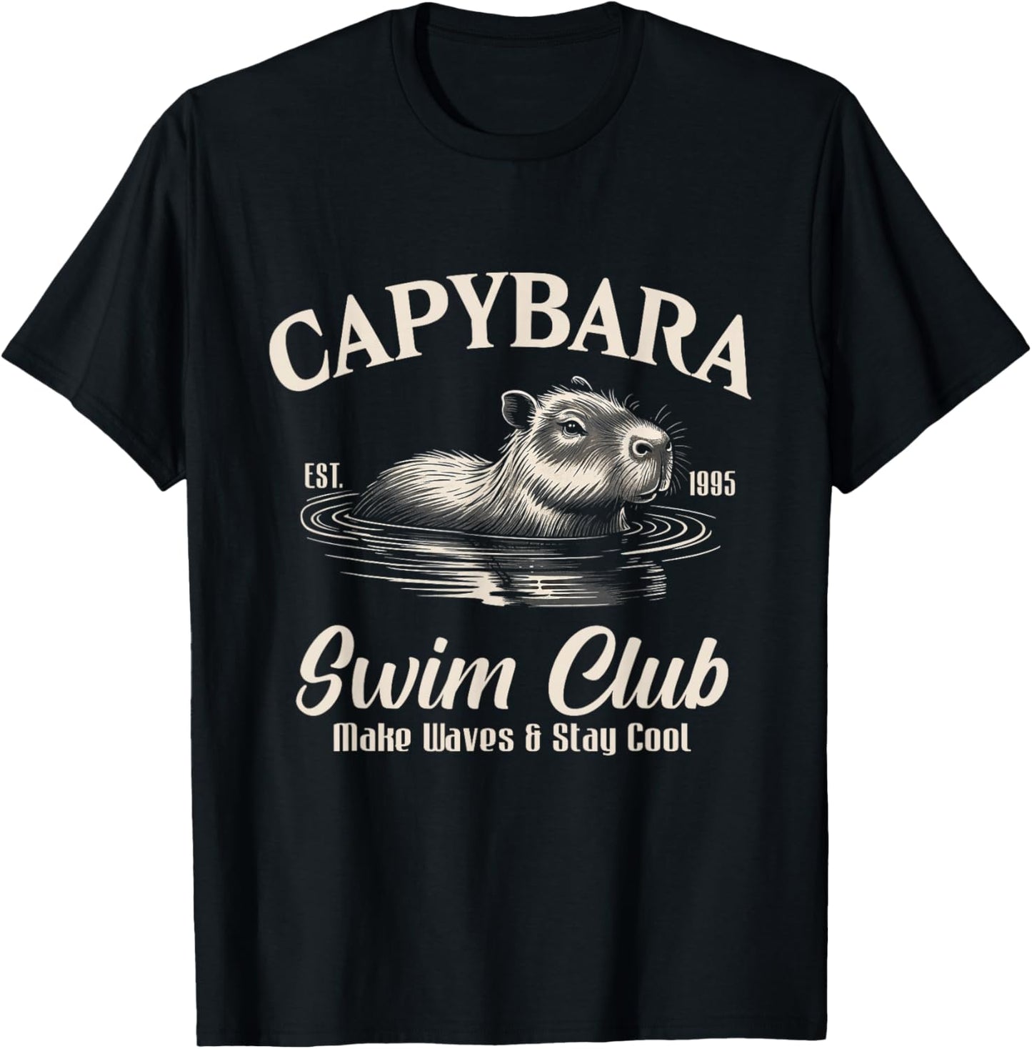 Capybara Swim Club Make Waves Stay Cool Aesthetic
