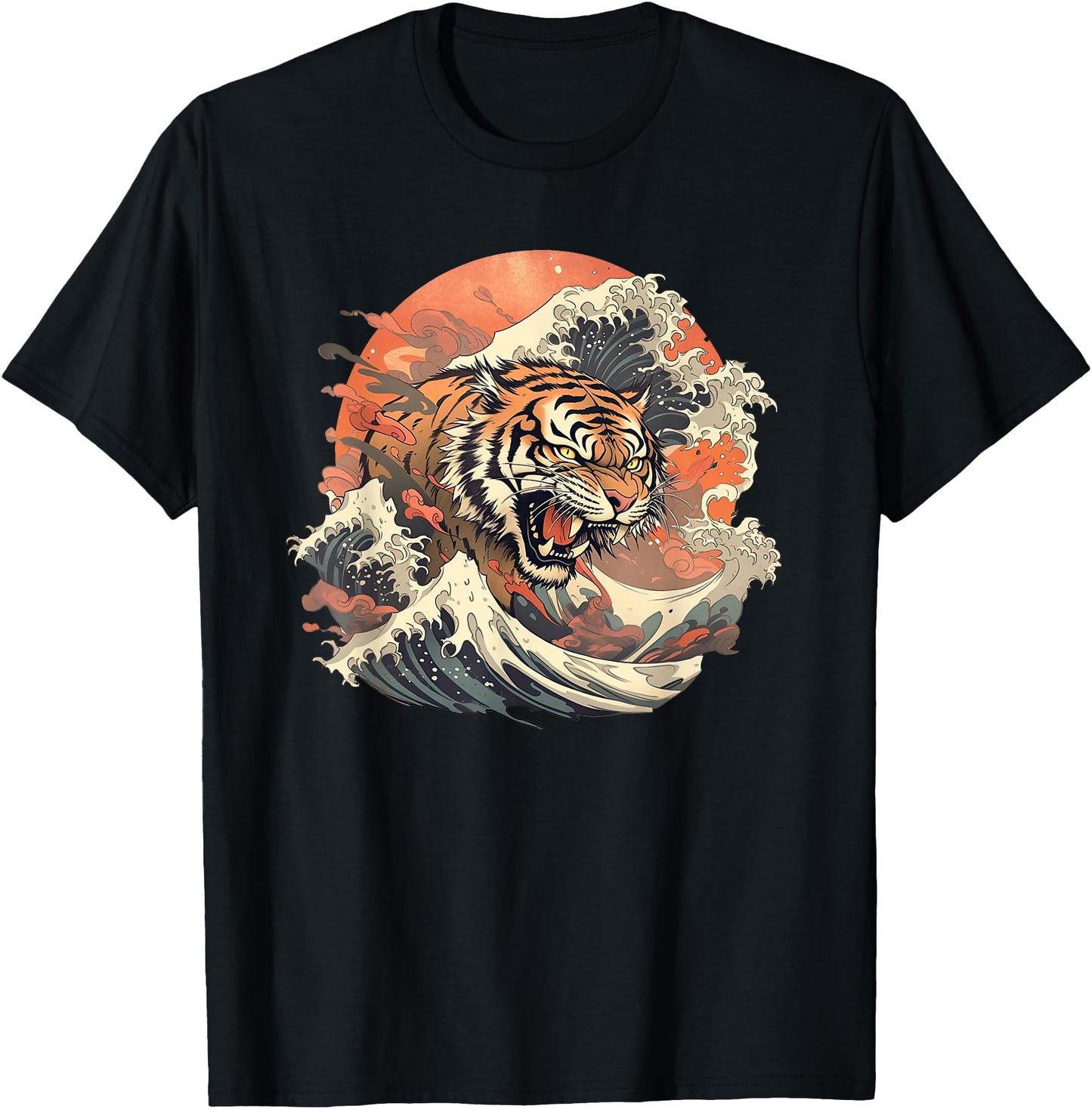 Asian inspired vintage style 80s retro Japanese Tiger