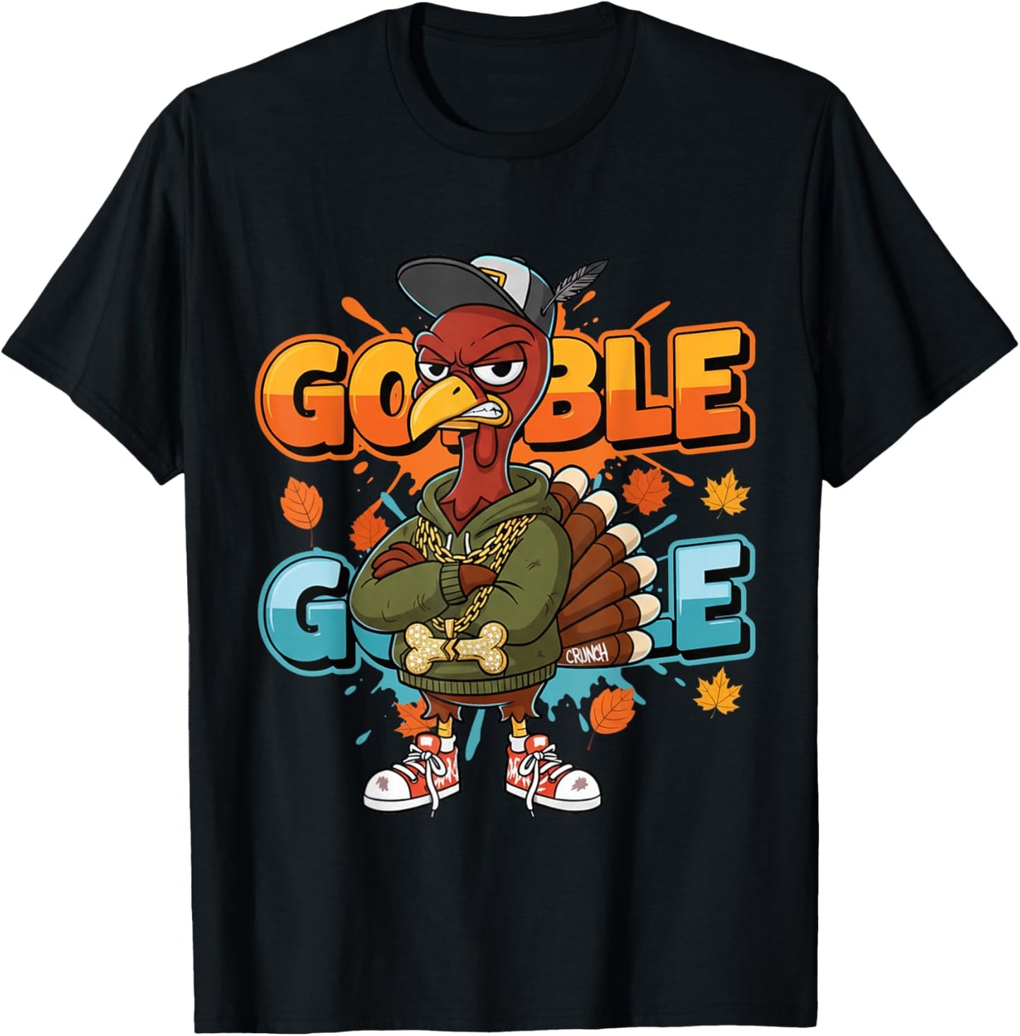 Thanksgiving Shirt for Boys Kids Youth Hip Hop Turkey