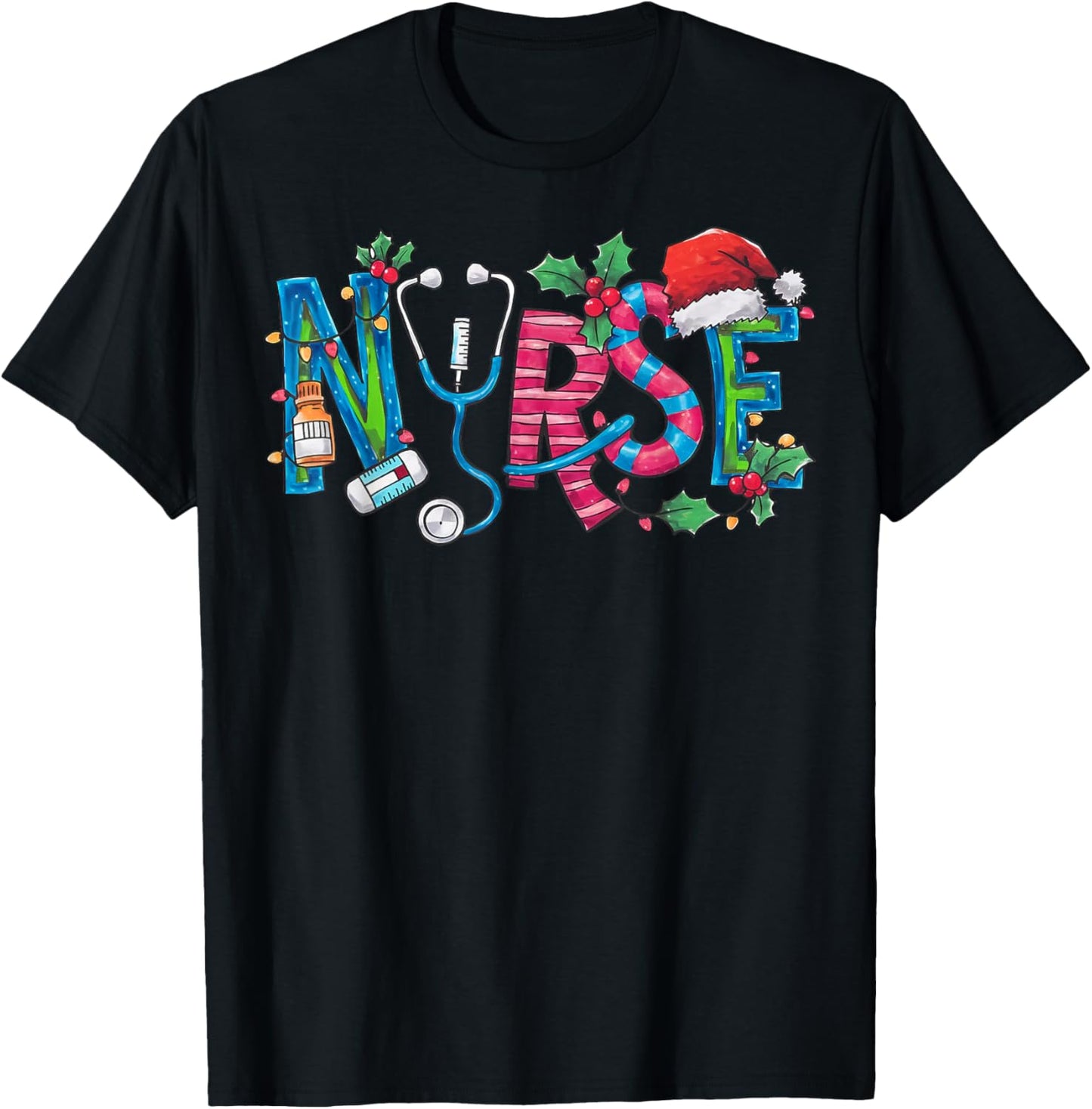 Nurse Christmas Stethoscope Nurses Xmas Pajamas PJs Women