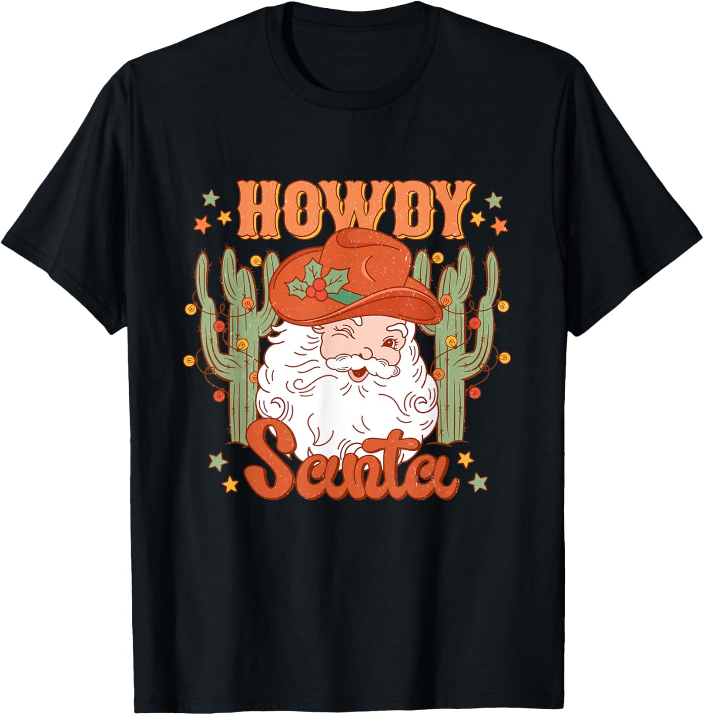 Howdy Santa Cowboy Western Christmas Retro Xmas