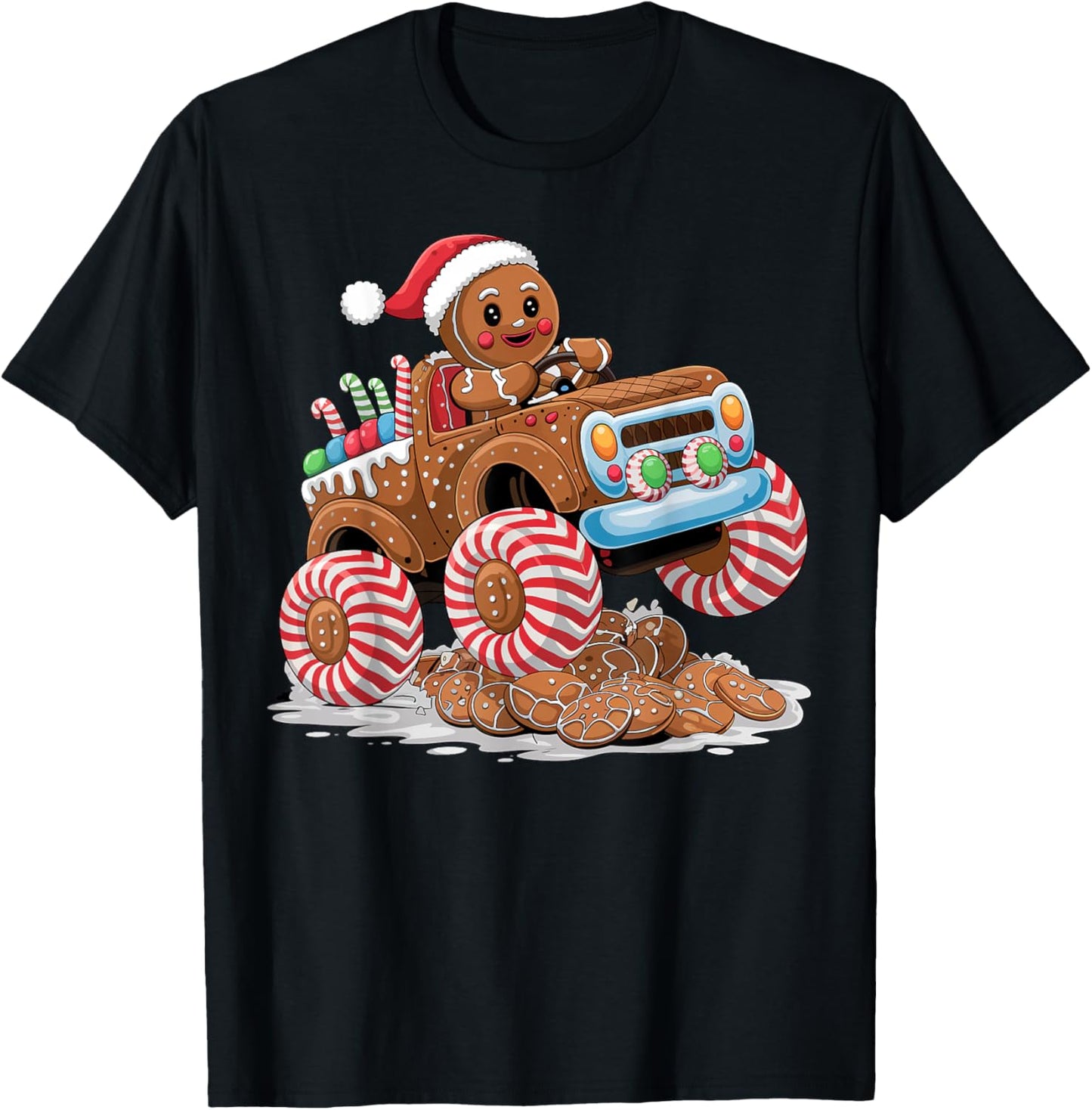 Monster Truck Gingerbread Man Funny Christmas Baking
