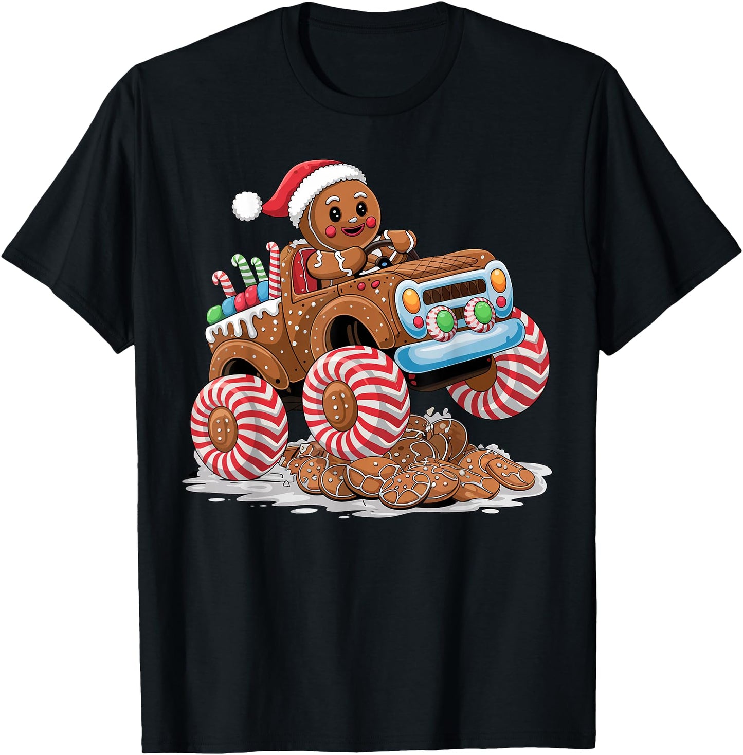Monster Truck Gingerbread Man Funny Christmas Baking