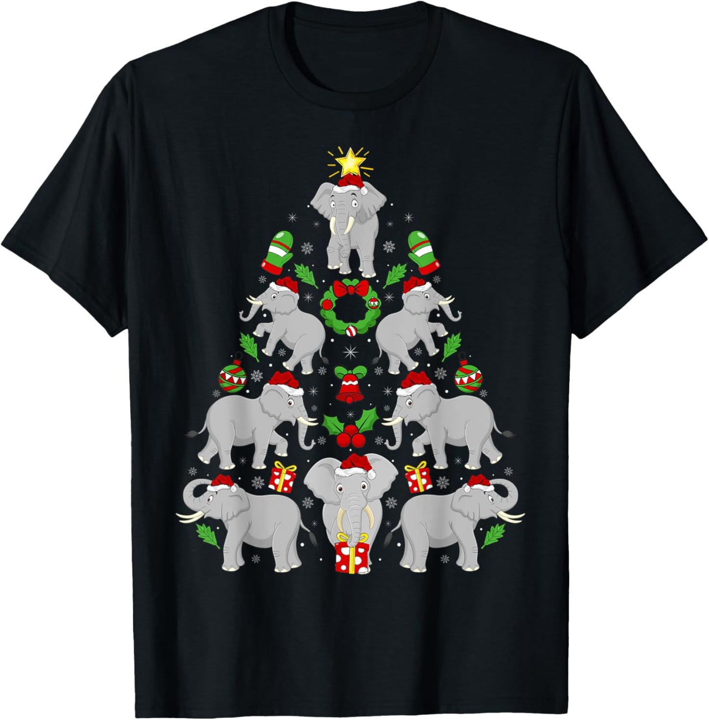 Xmas Decoration Santa Hat Indian Elephant Christmas Tree