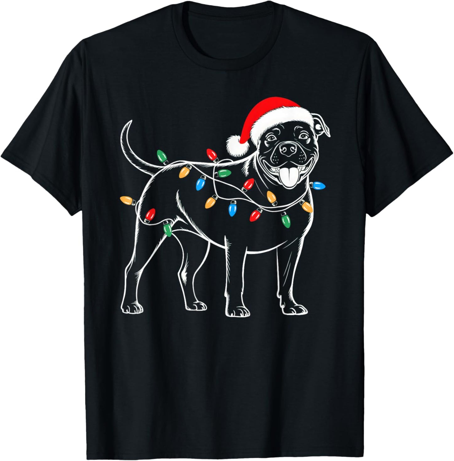 Pitbull Dog Christmas Tree Lights Xmas Pet Animal Dog Lover