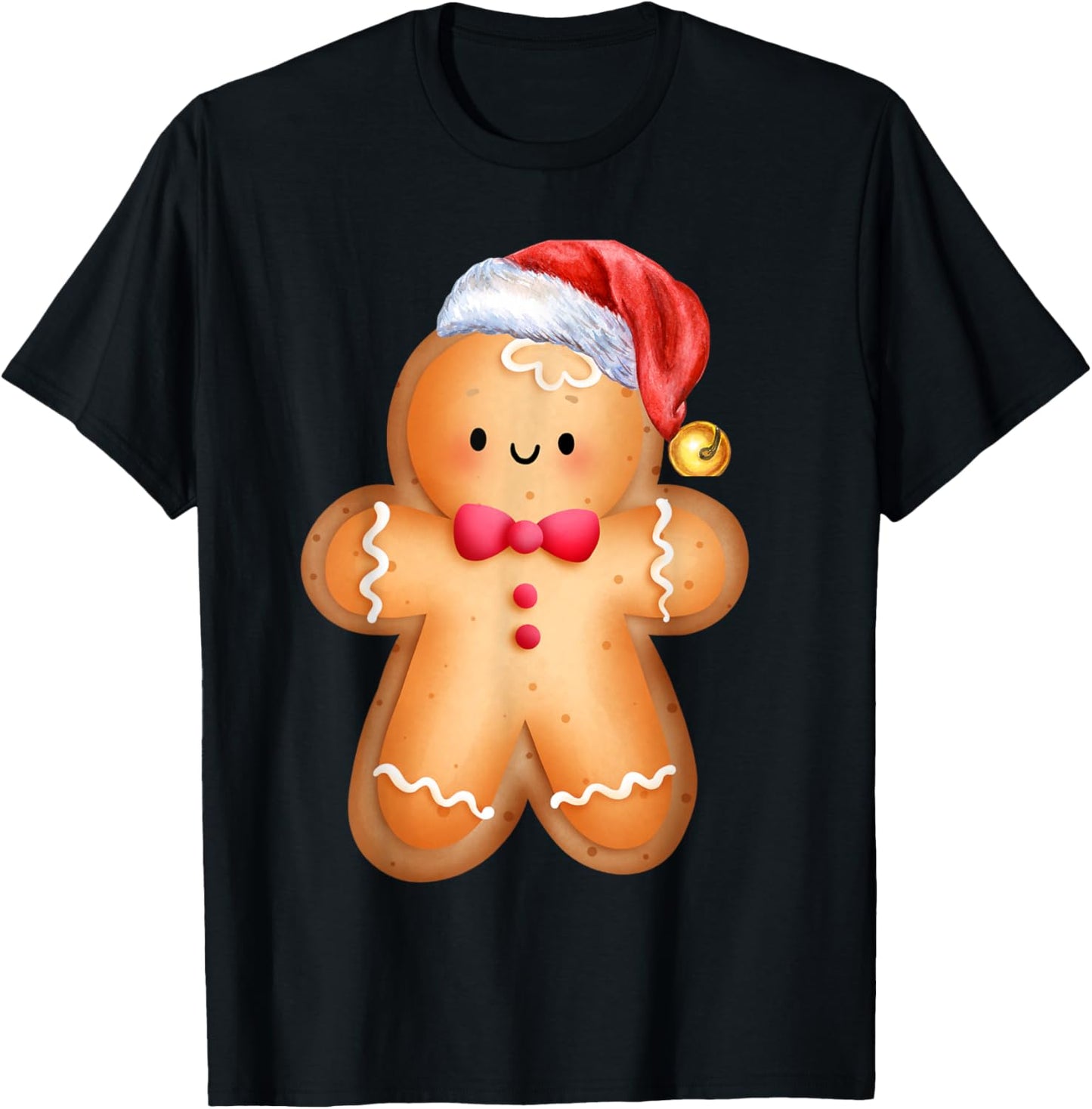 Merry Christmas Gingerbread with Santa Hat l Funny Cute Xmas