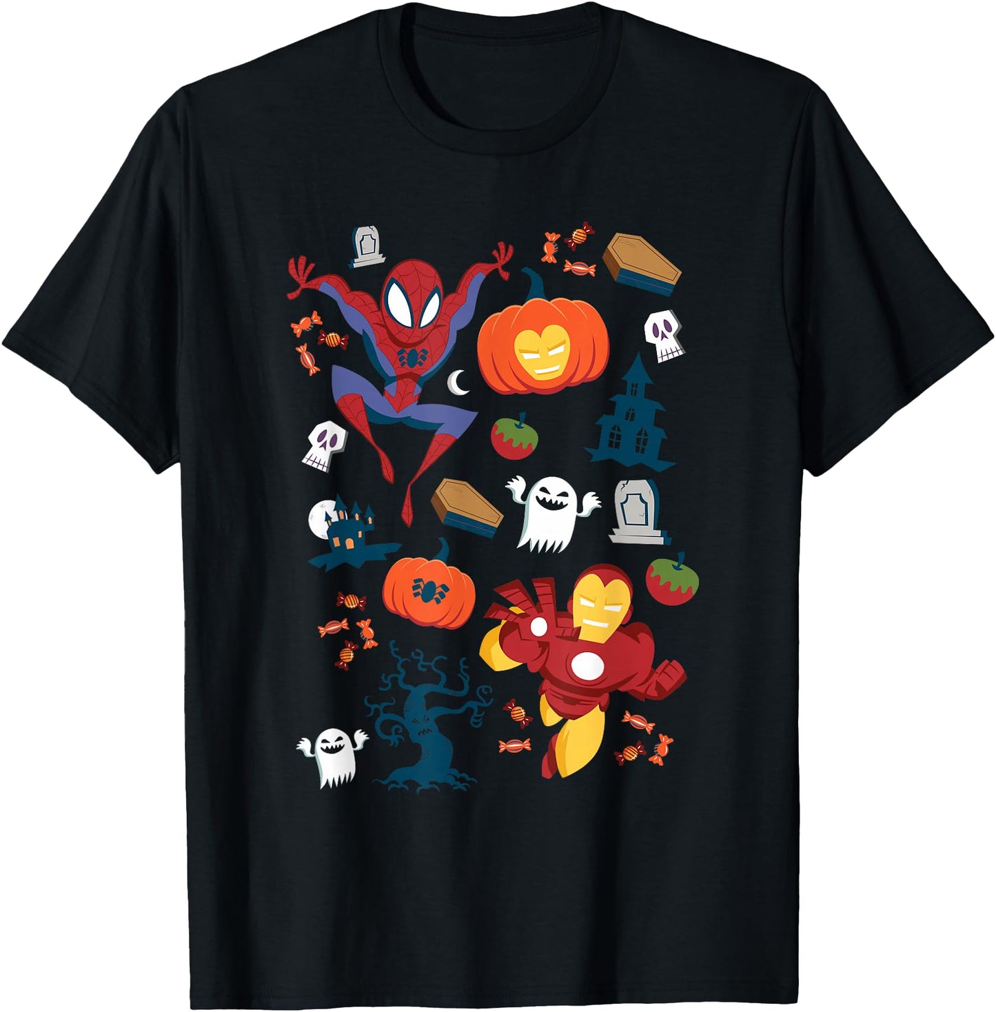 Marvel Iron Man Spider-Man Avengers Stylized Halloween Icons
