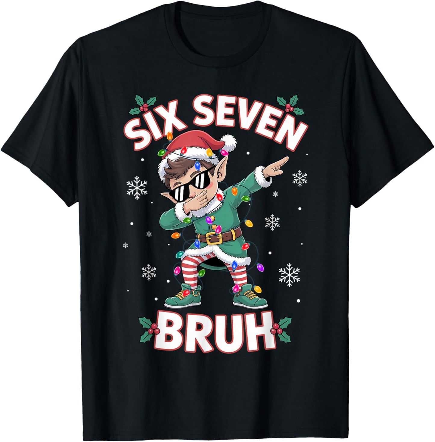 Dabbing Elf Six Seven Bruh Christmas 67 Meme Xmas Boys Kids