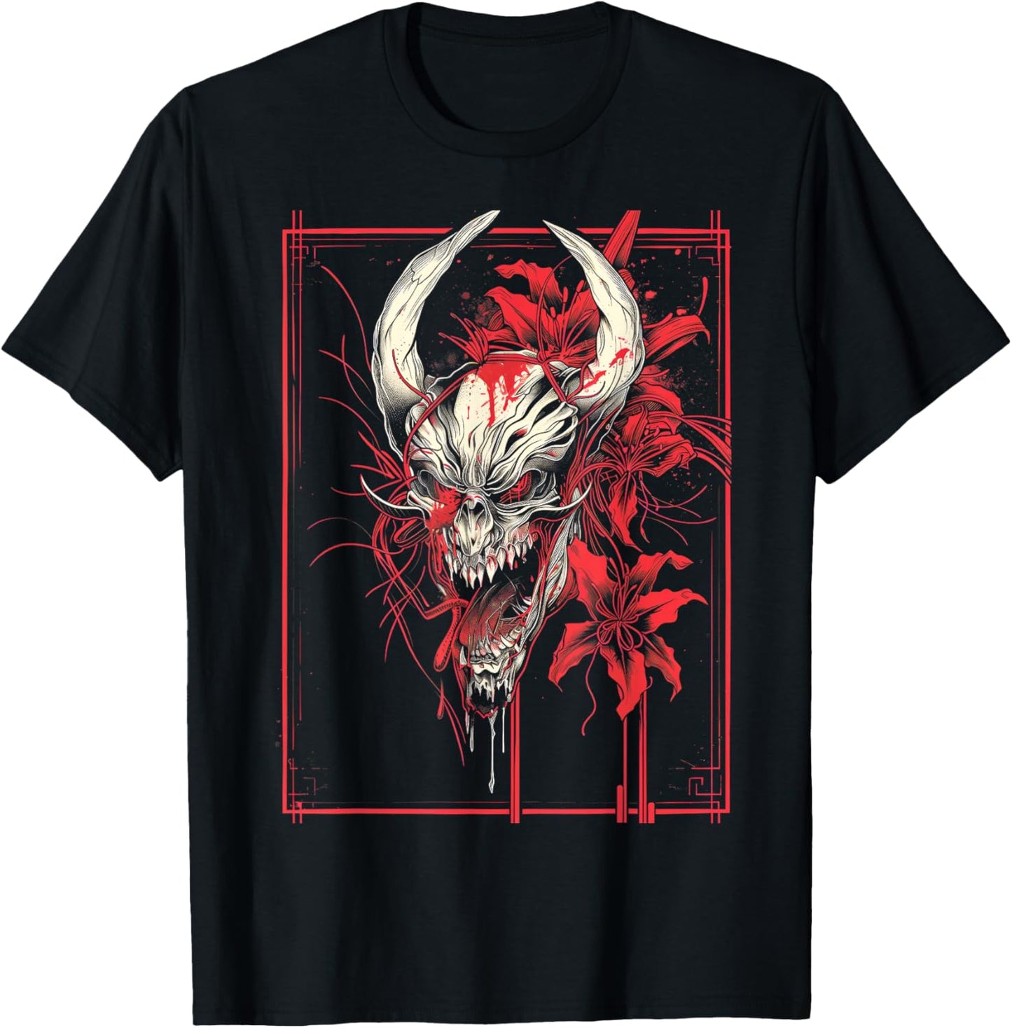Anime Goth Japanese Oni Demon Skull Gothic Horror Wild Art
