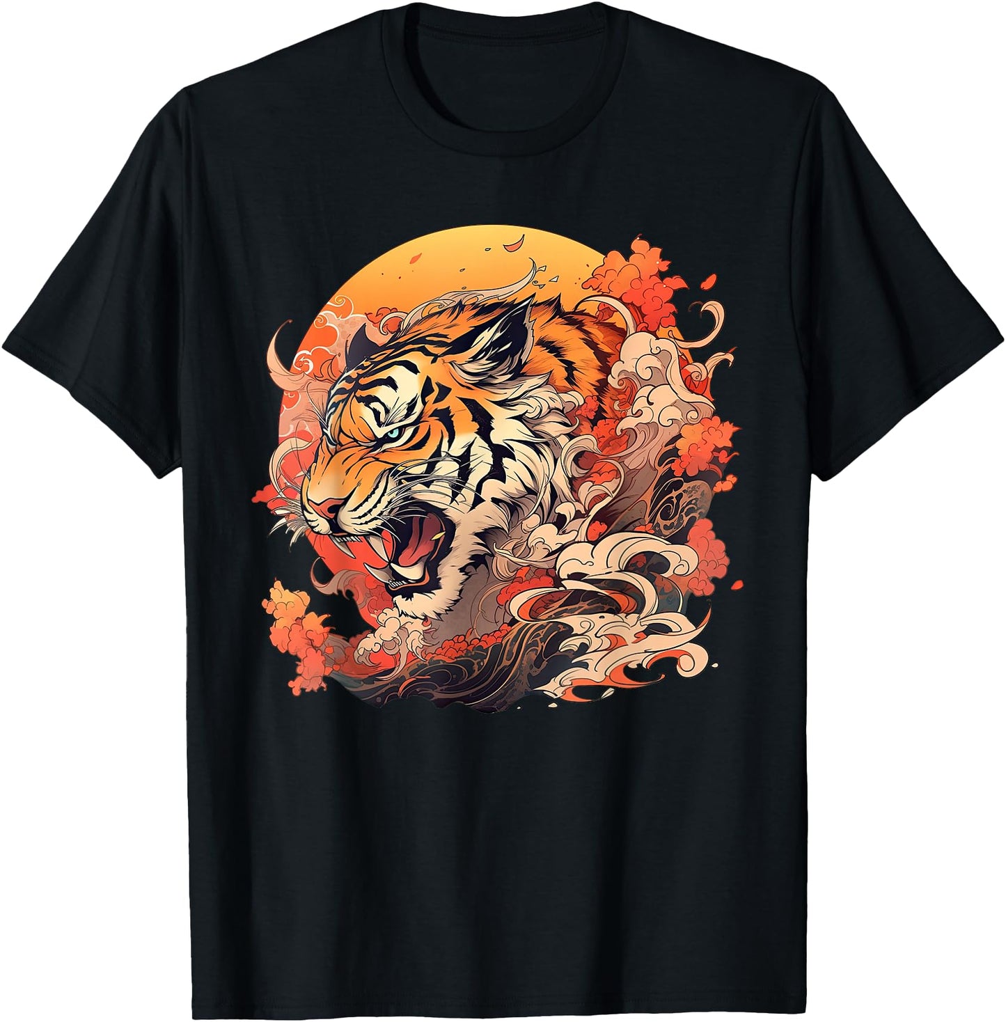 Asian inspired vintage style 80s retro Japanese Tiger