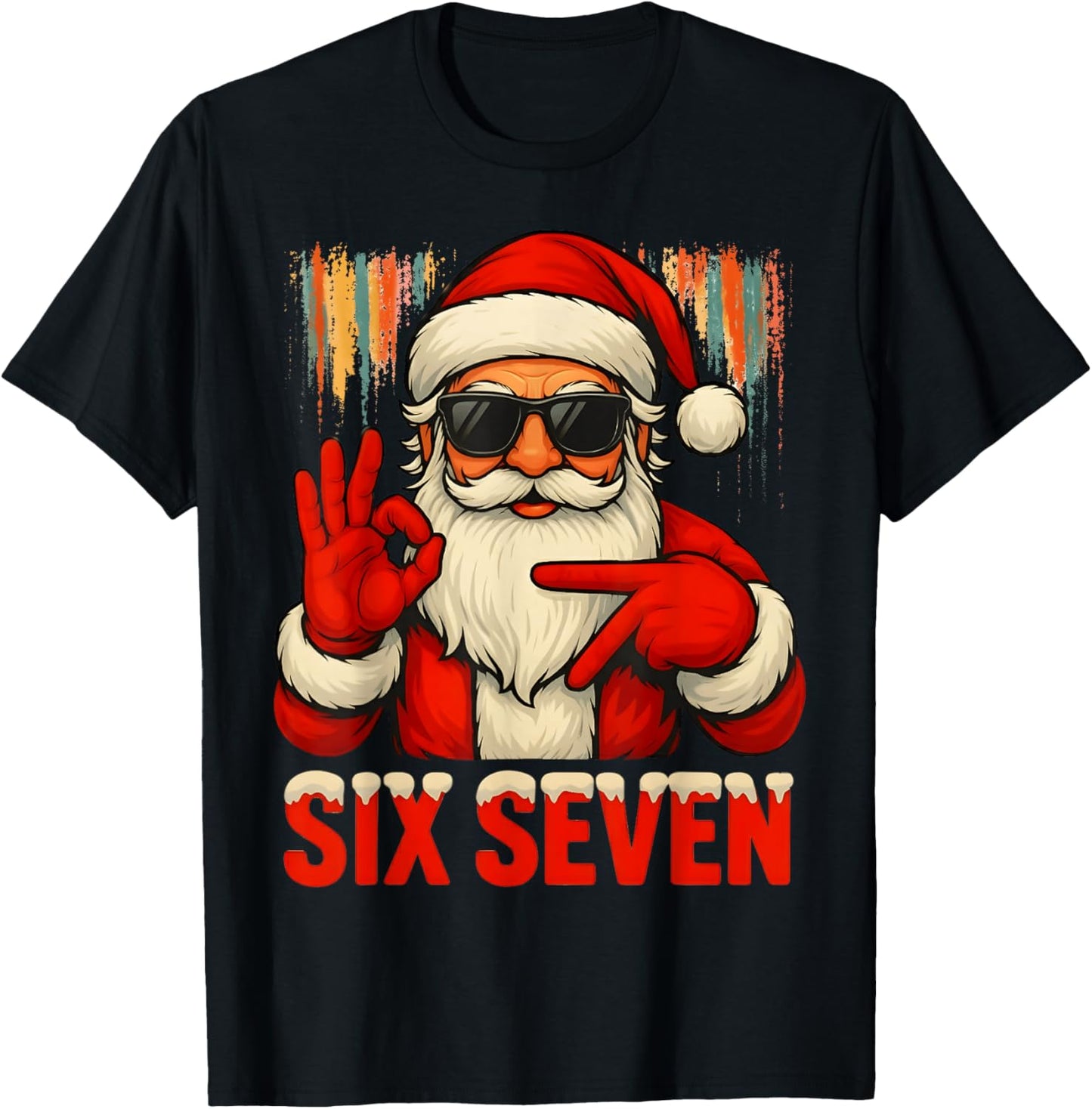 Christmas Funny Six Seven 6 7 Meme Santa Men Boys Teen