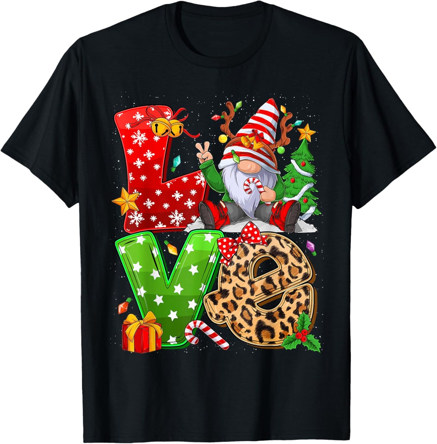 Cute Gnome Family Christmas For Women Men - LOVE Gnome Xmas