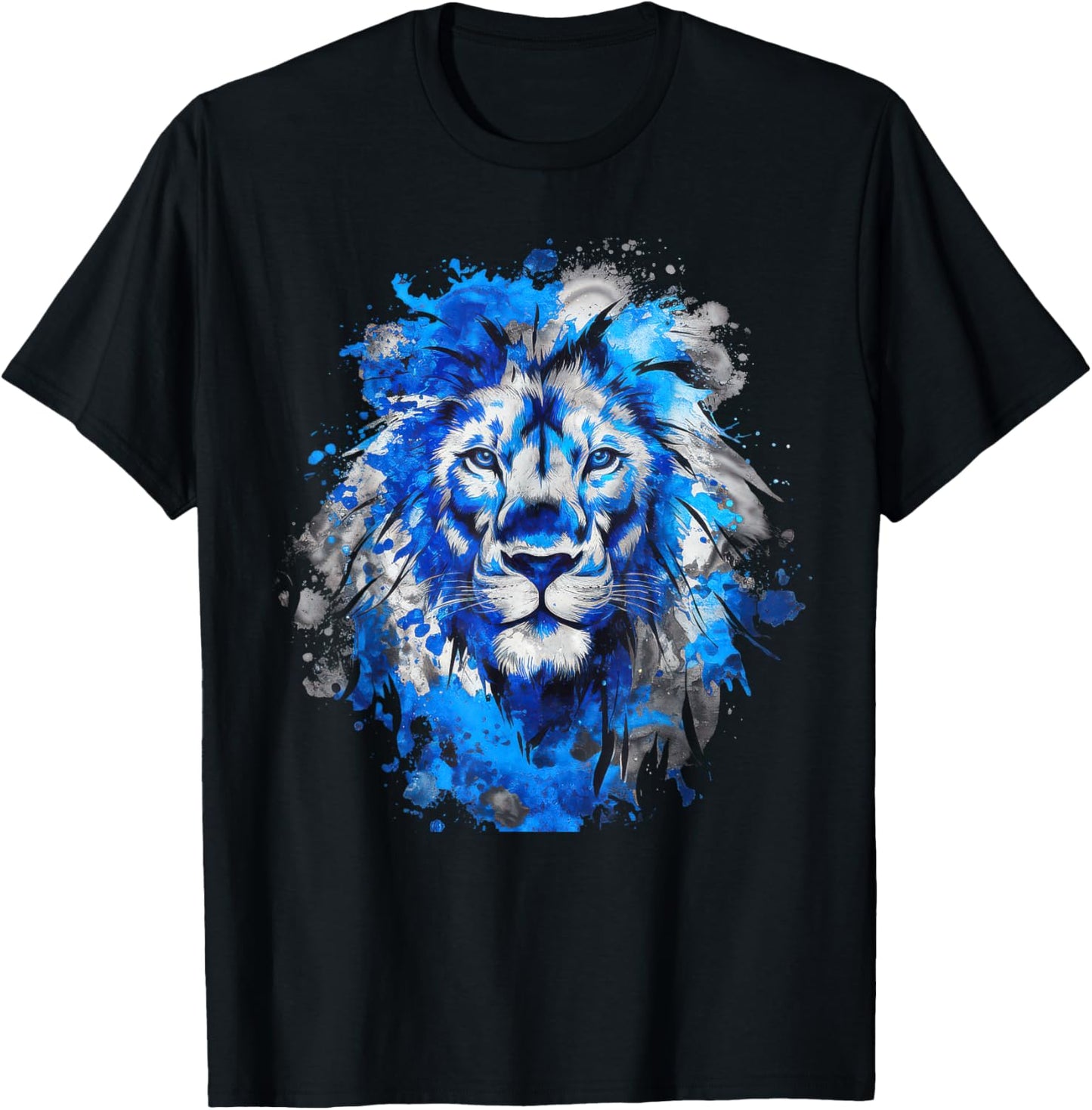 Lions Tshirt Men Women Blue Animal School Sport Fan Lion
