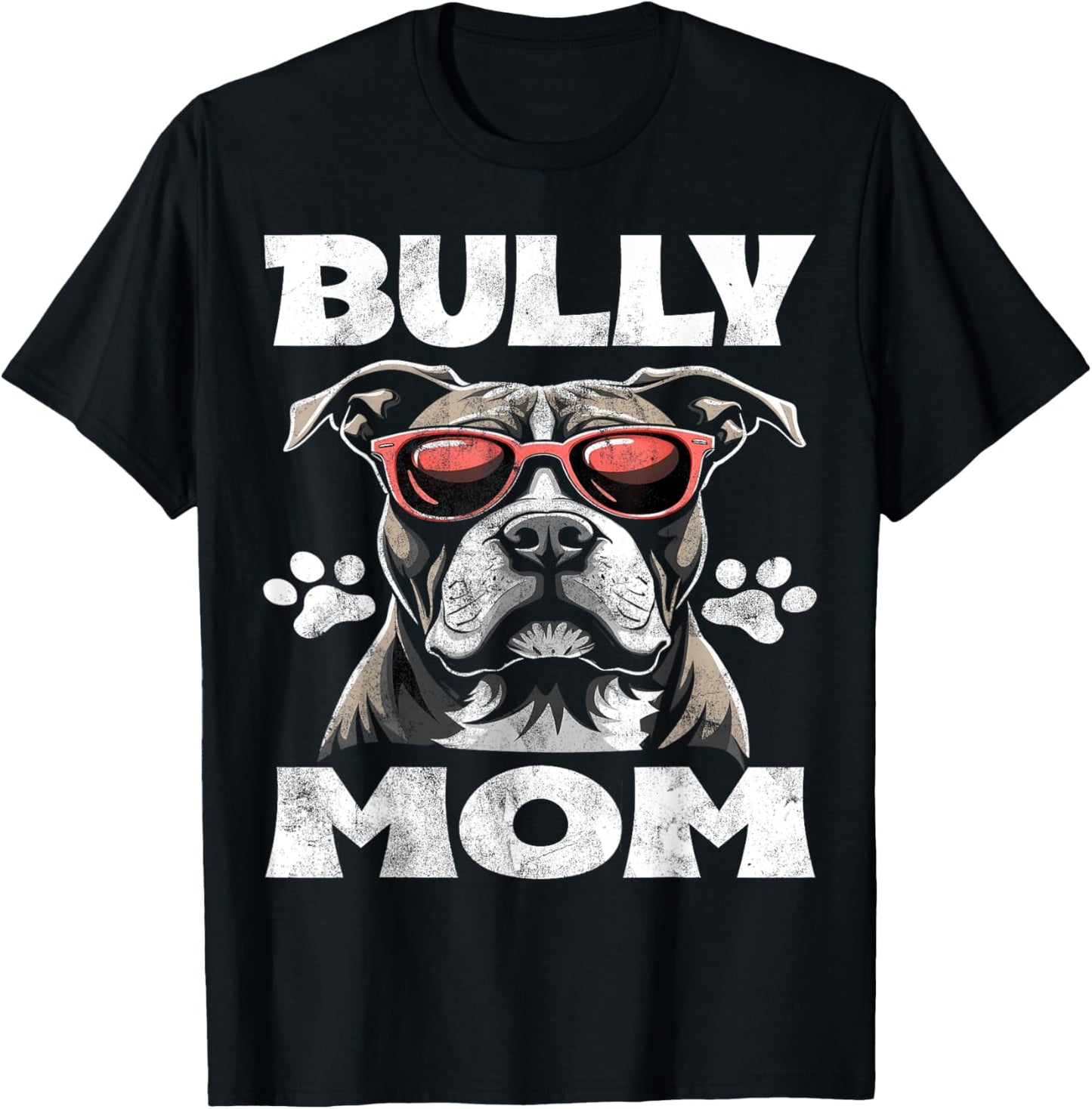 American Bully Dog Mom Vintage Men Women Kids T-Shirt
