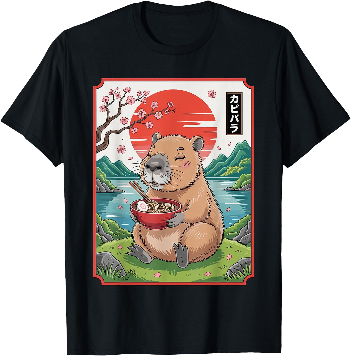 Kawaii Capybara Ramen Vintage Japanese Anime Lover Capy