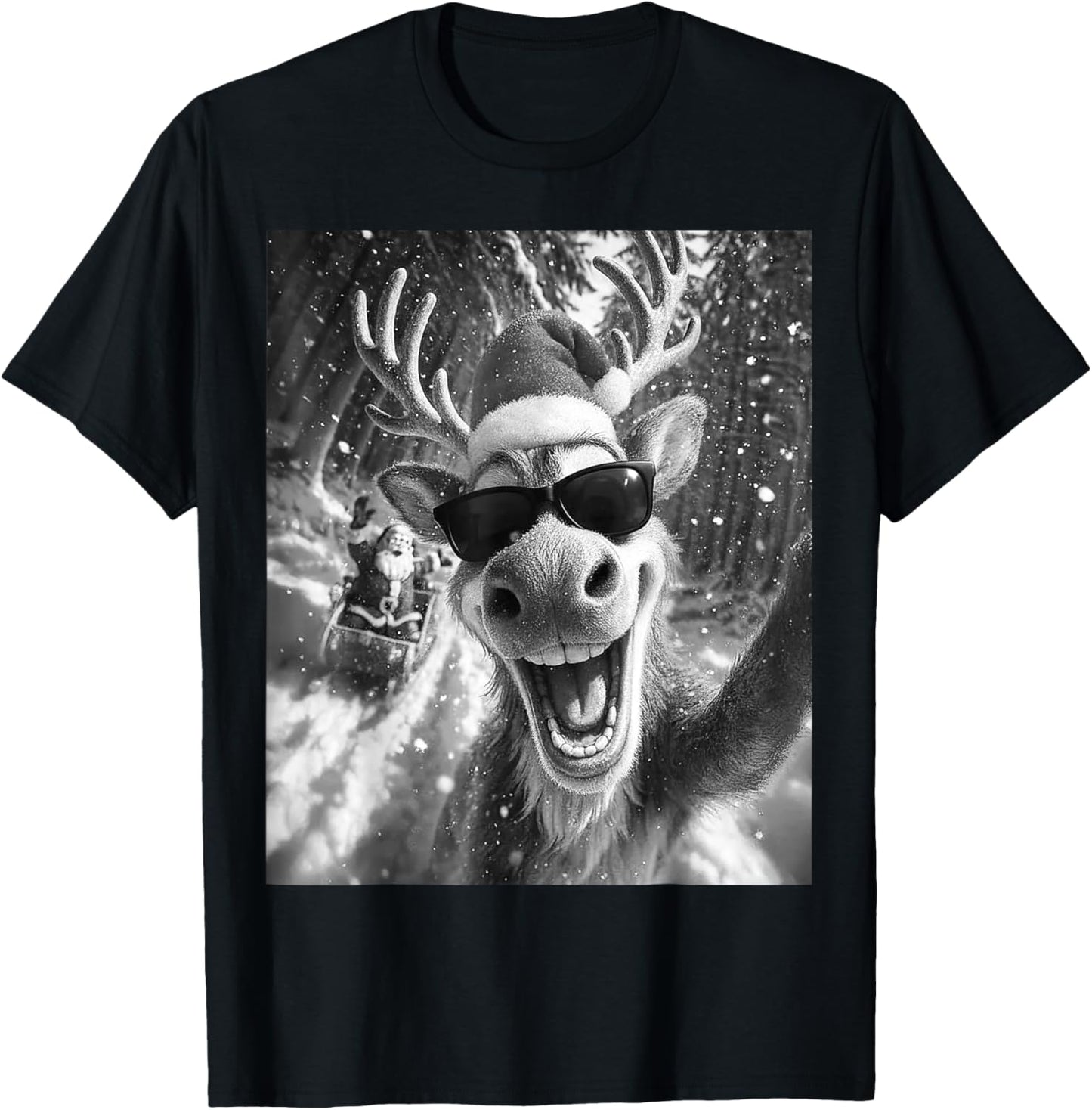 Funny Reindeer Selfie Christmas