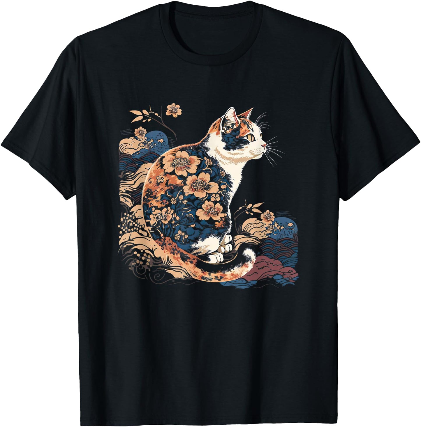 Surrealism Japanese Painting Calico Cat