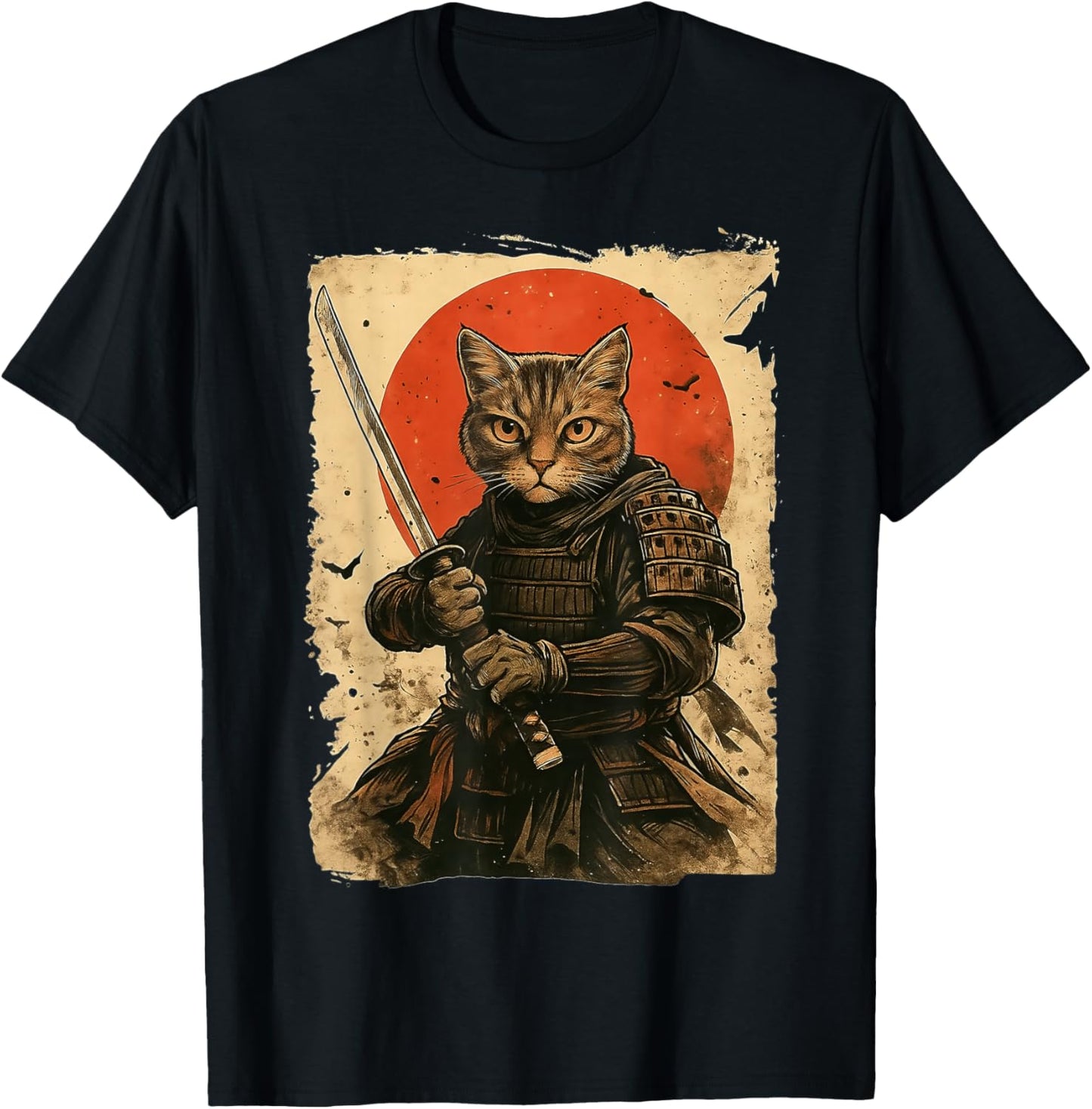 Cat Samurai Vintage Japanese Warrior