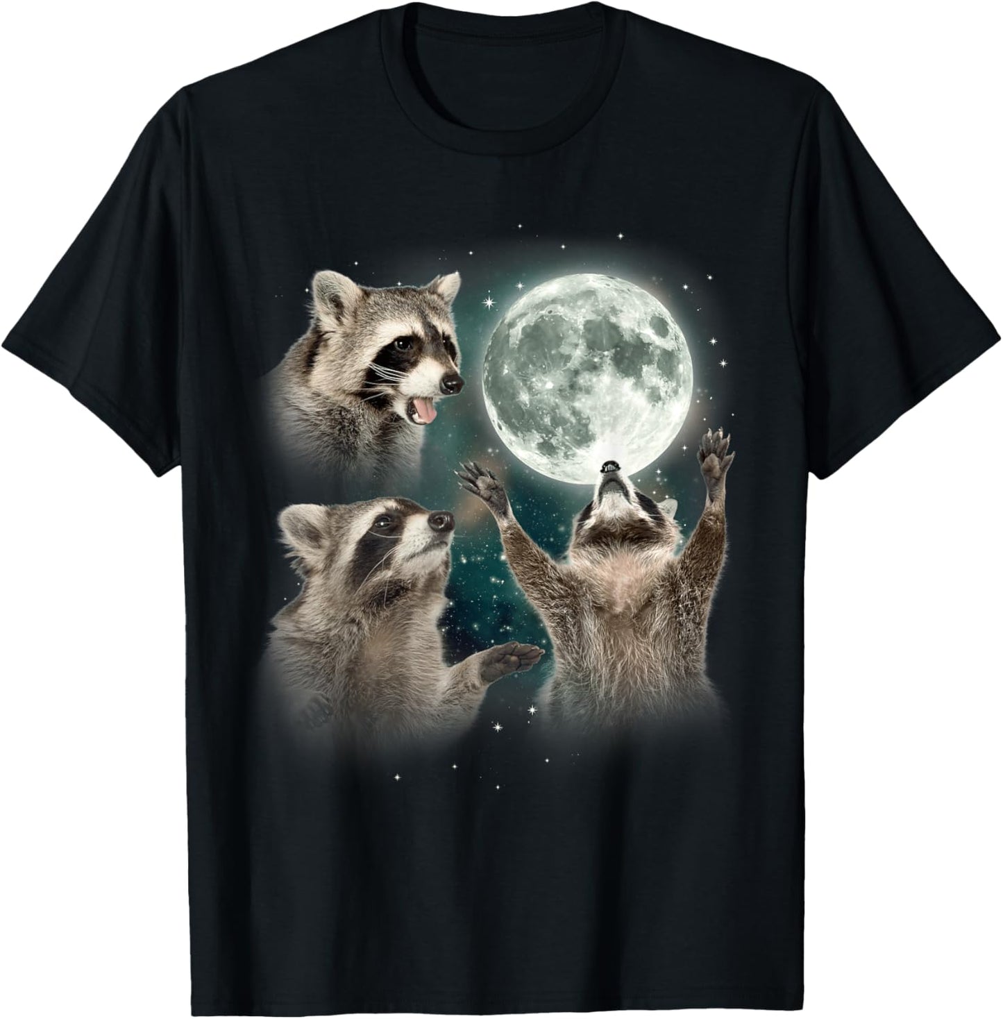 Raccoon | 3 Racoons Howling At Moon Funny Weird Cursed