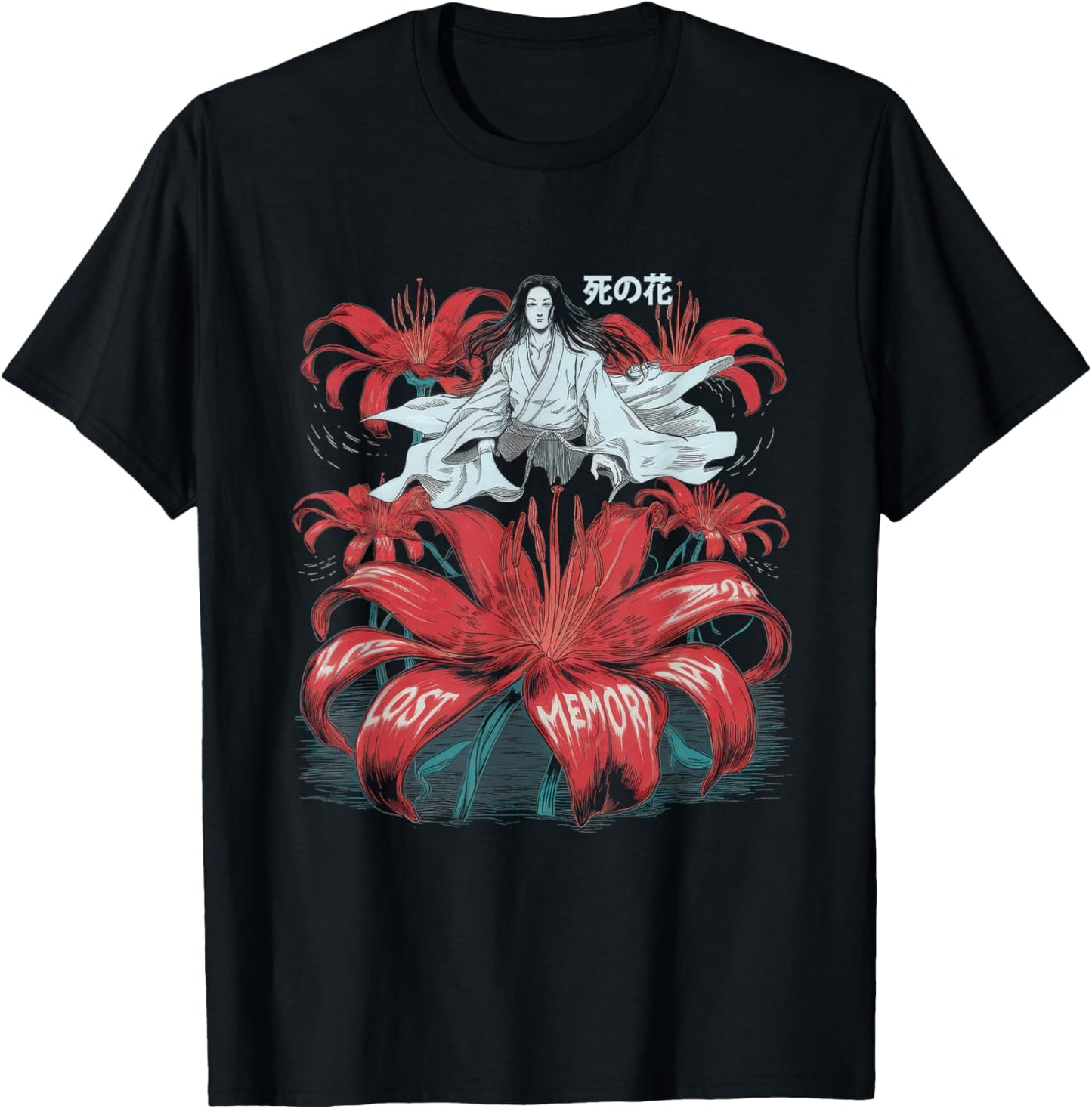 Japanese Spider Lily Tshirt Anime Aesthetic Flower Higanbana
