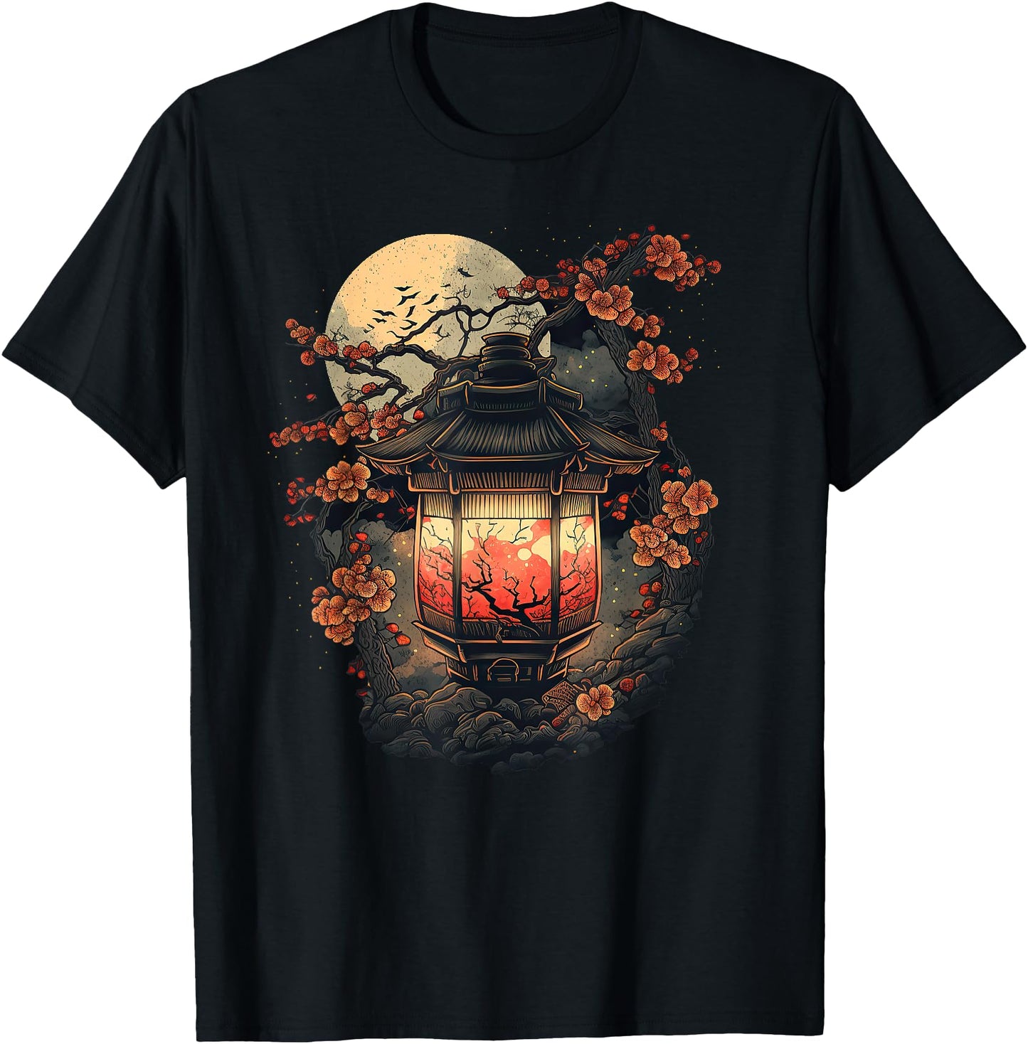 Japan Art Japanese Pagoda Lantern Sakura Blossom Aesthetic
