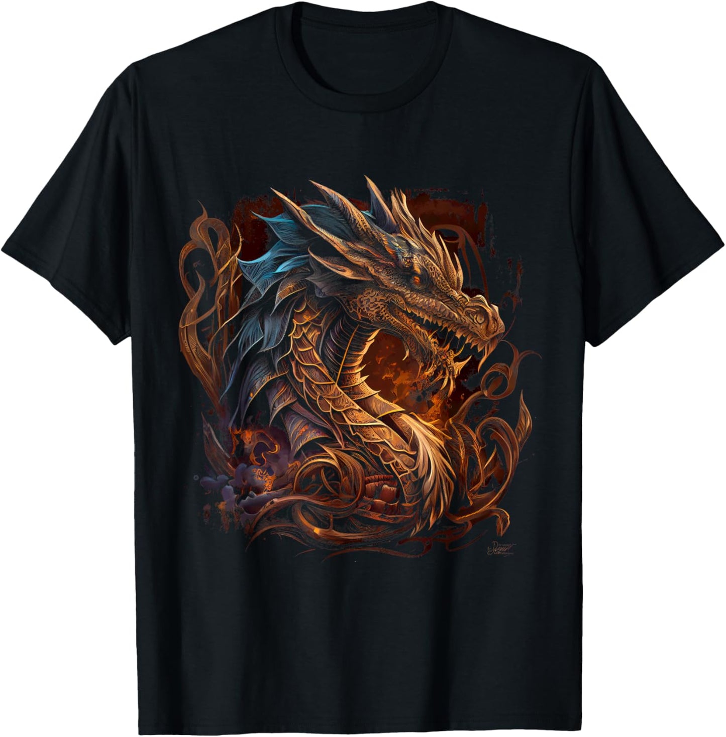 Beautiful Vintage Dragon Lover Fantasy Art Cool Illustration