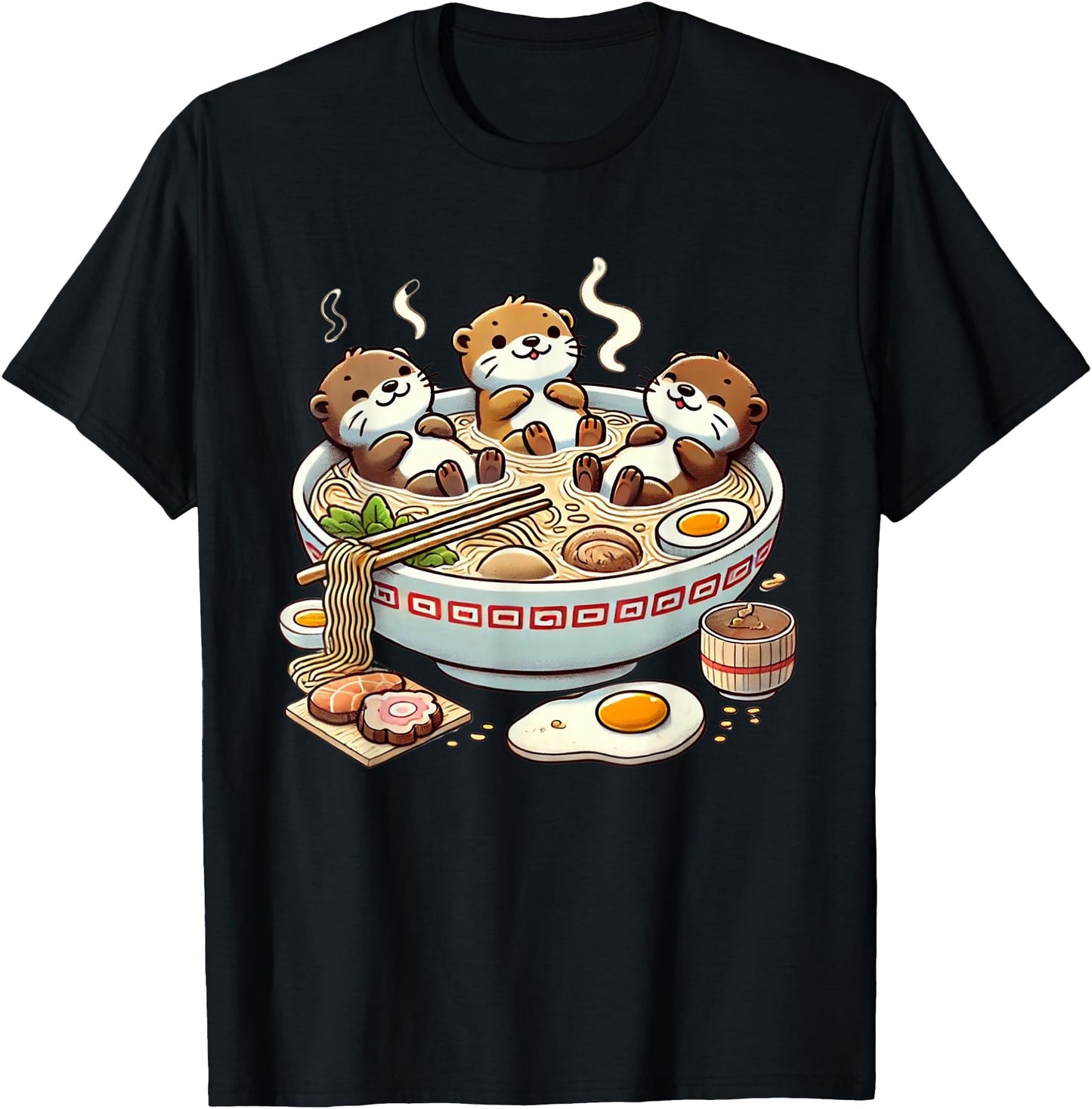 Kawaii Otter Shirt Japanese Ramen noodles Soup Otter Lover