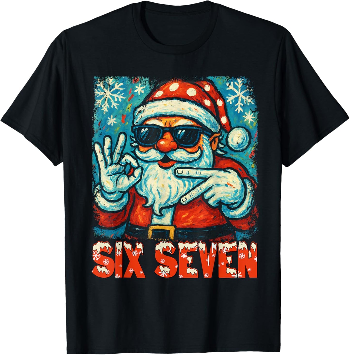 Christmas Funny Six Seven 67 Meme Brainrot Santa Claus Boys