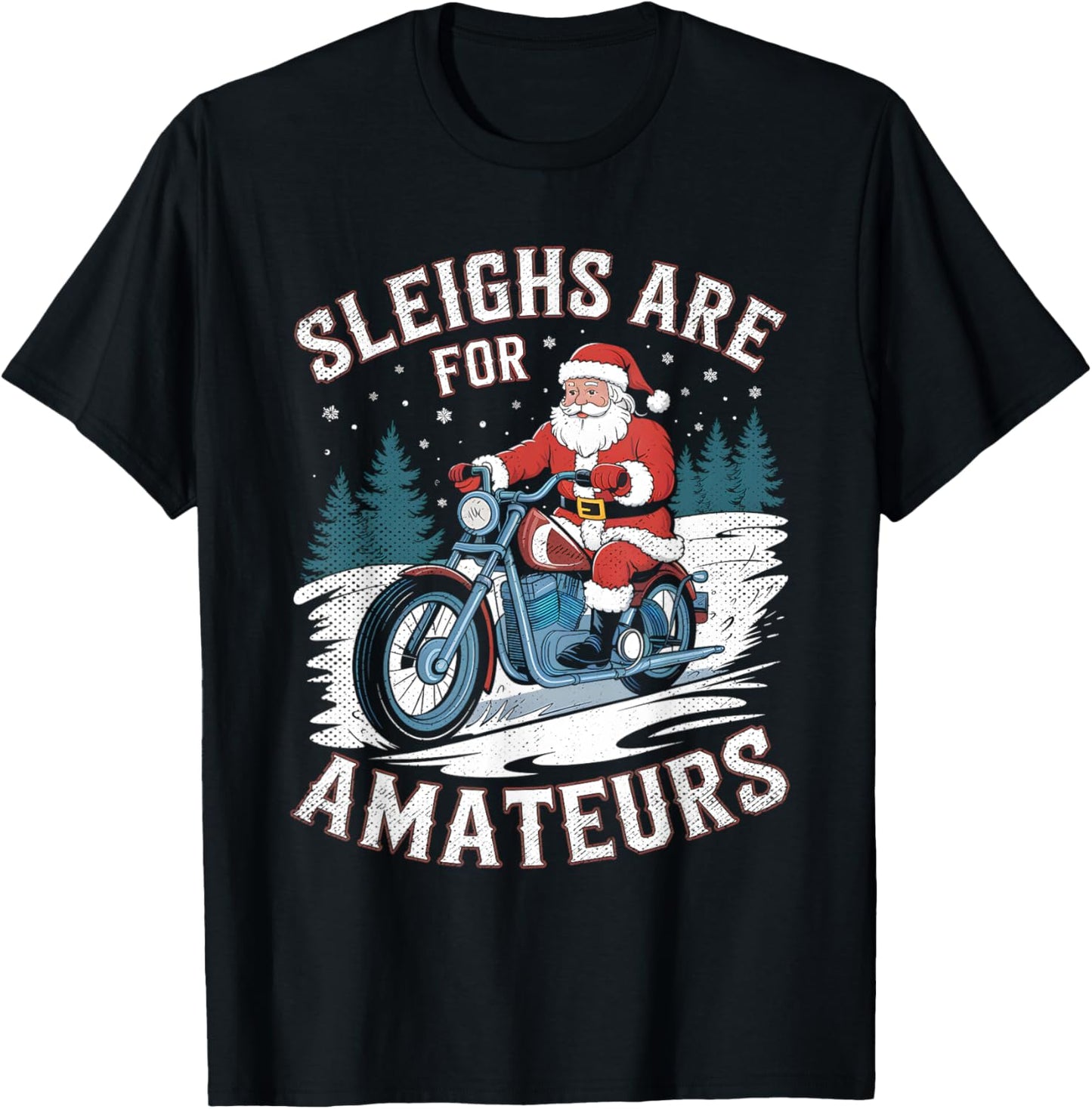 Christmas Funny Santa Claus Humor X-Mas Holiday Motorcycle