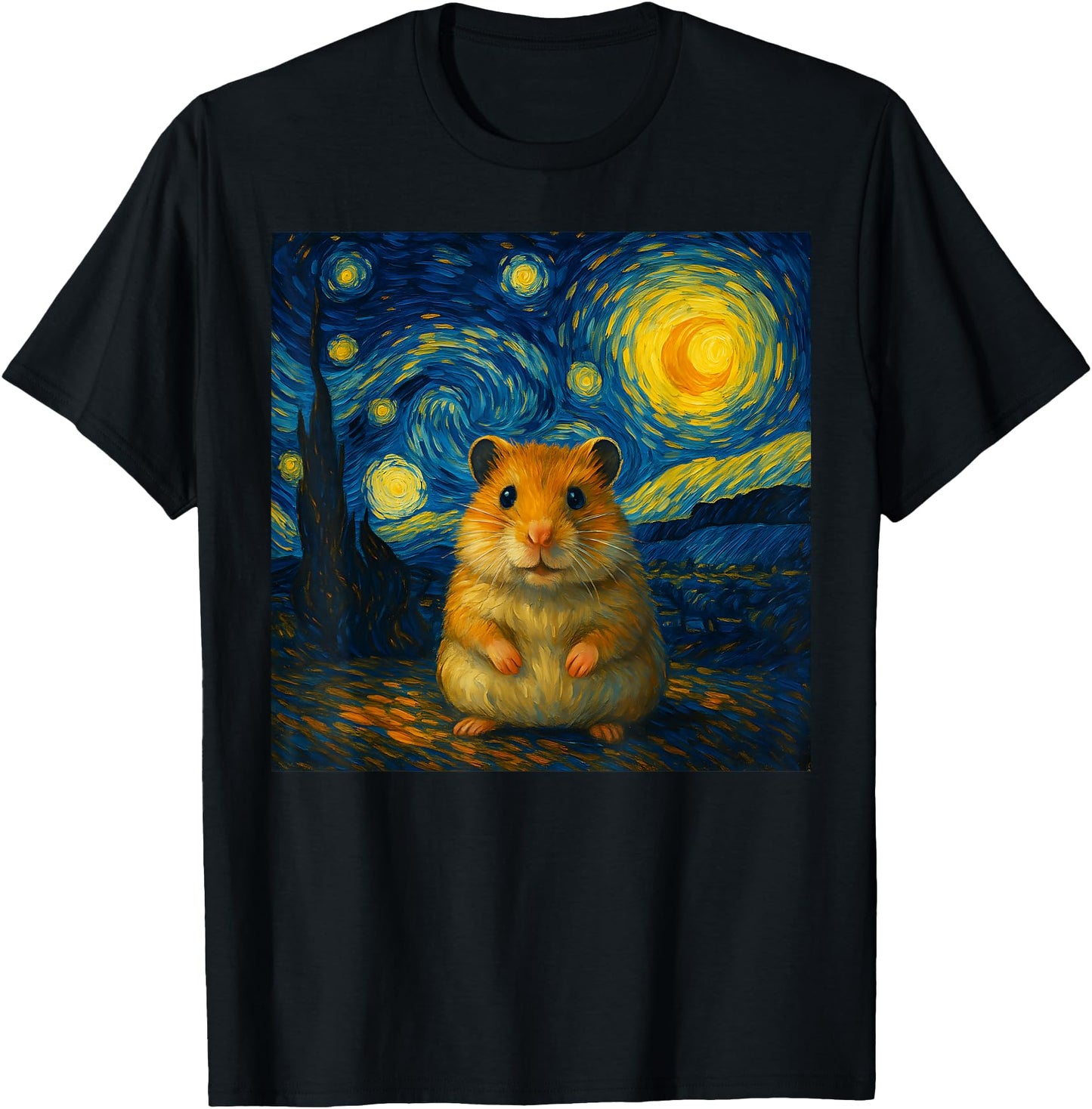 Hamster Starry Night Van Gogh Art for Men Women